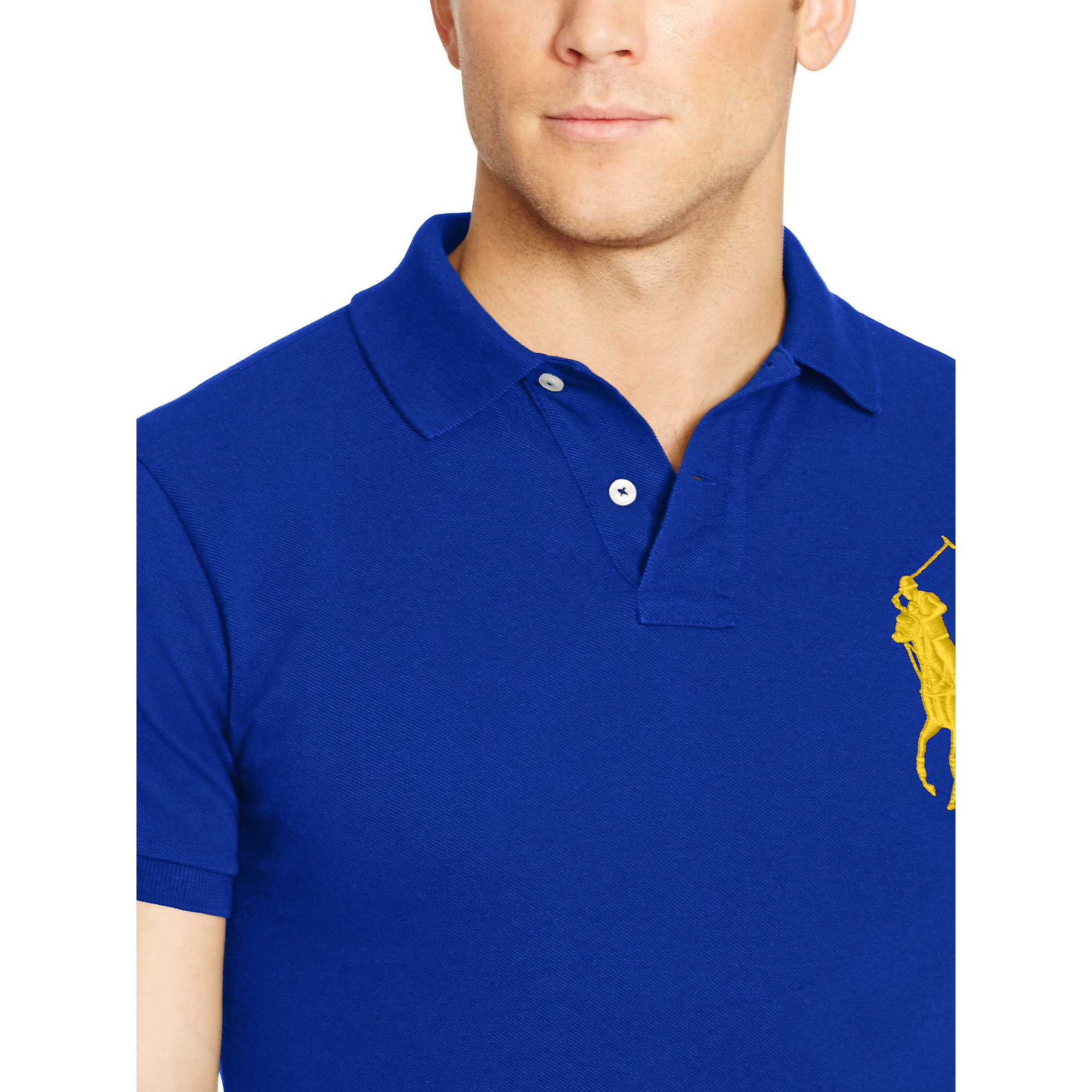 Polo Ralph Lauren Custom-fit Big Pony Polo in Blue for Men - Lyst