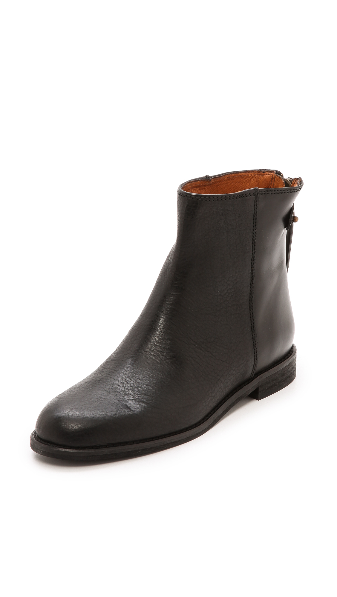 booties with zipper in back