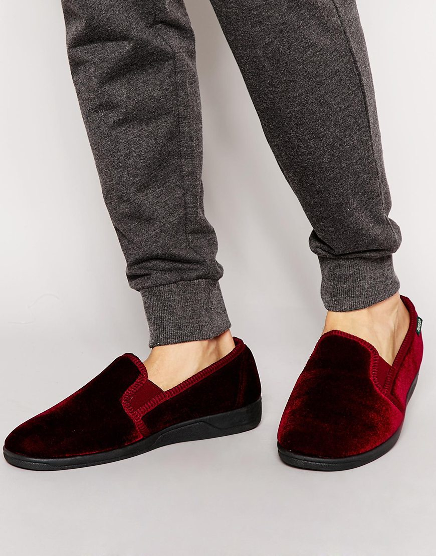 Dunlop Velvet Slippers in Red for Men Lyst