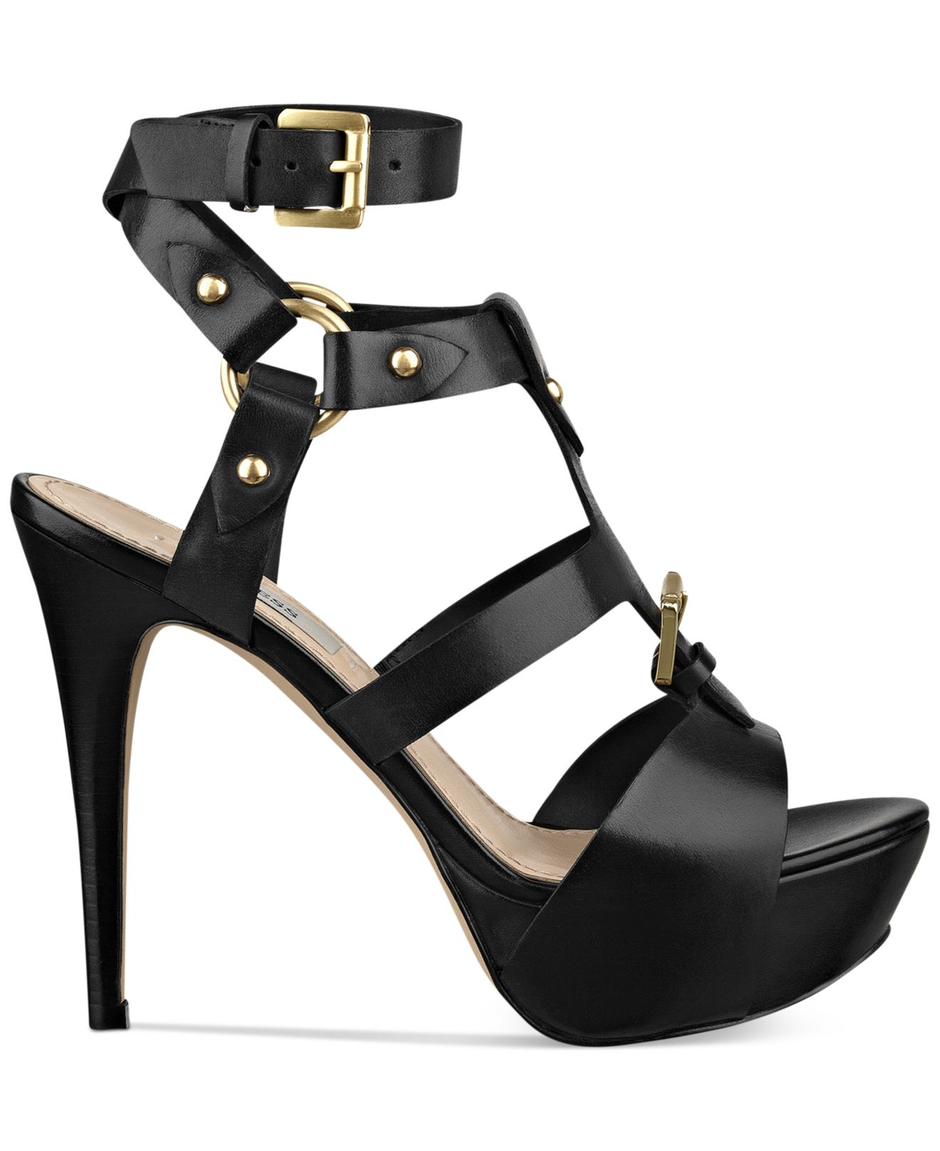 Guess Women'S Ormandi Caged Platform Sandals in Black | Lyst