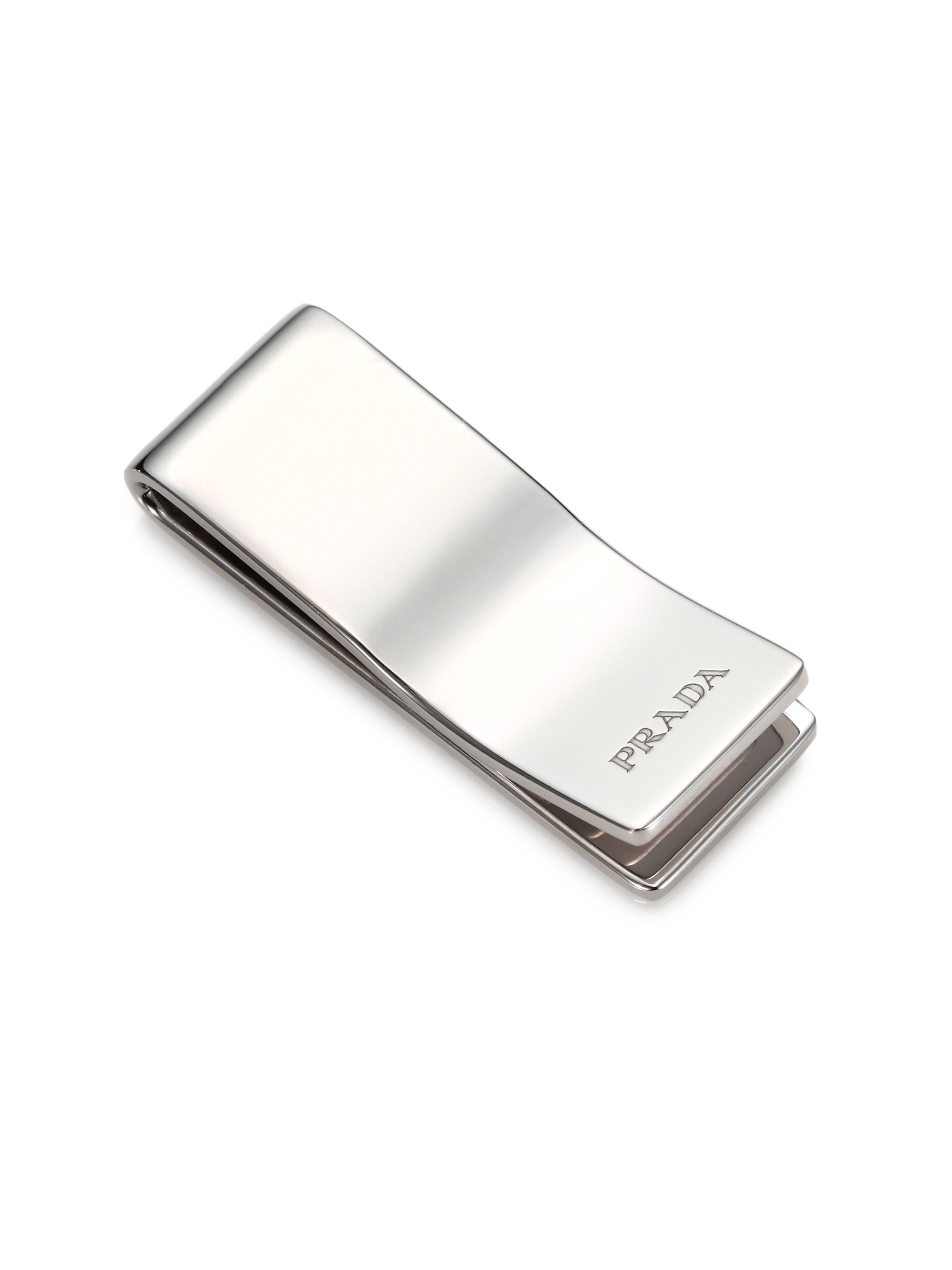 Prada Sterling Silver Money Clip in Metallic for Men