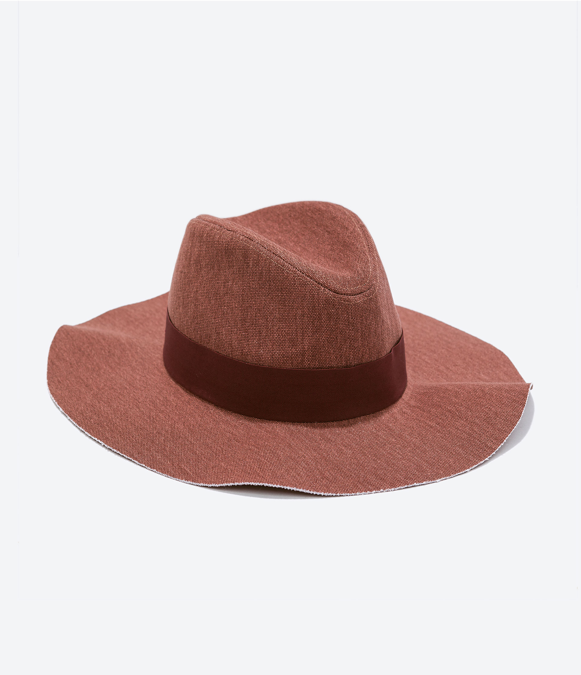 Zara Canvas WideBrimmed Hat in Red (Brick) Lyst