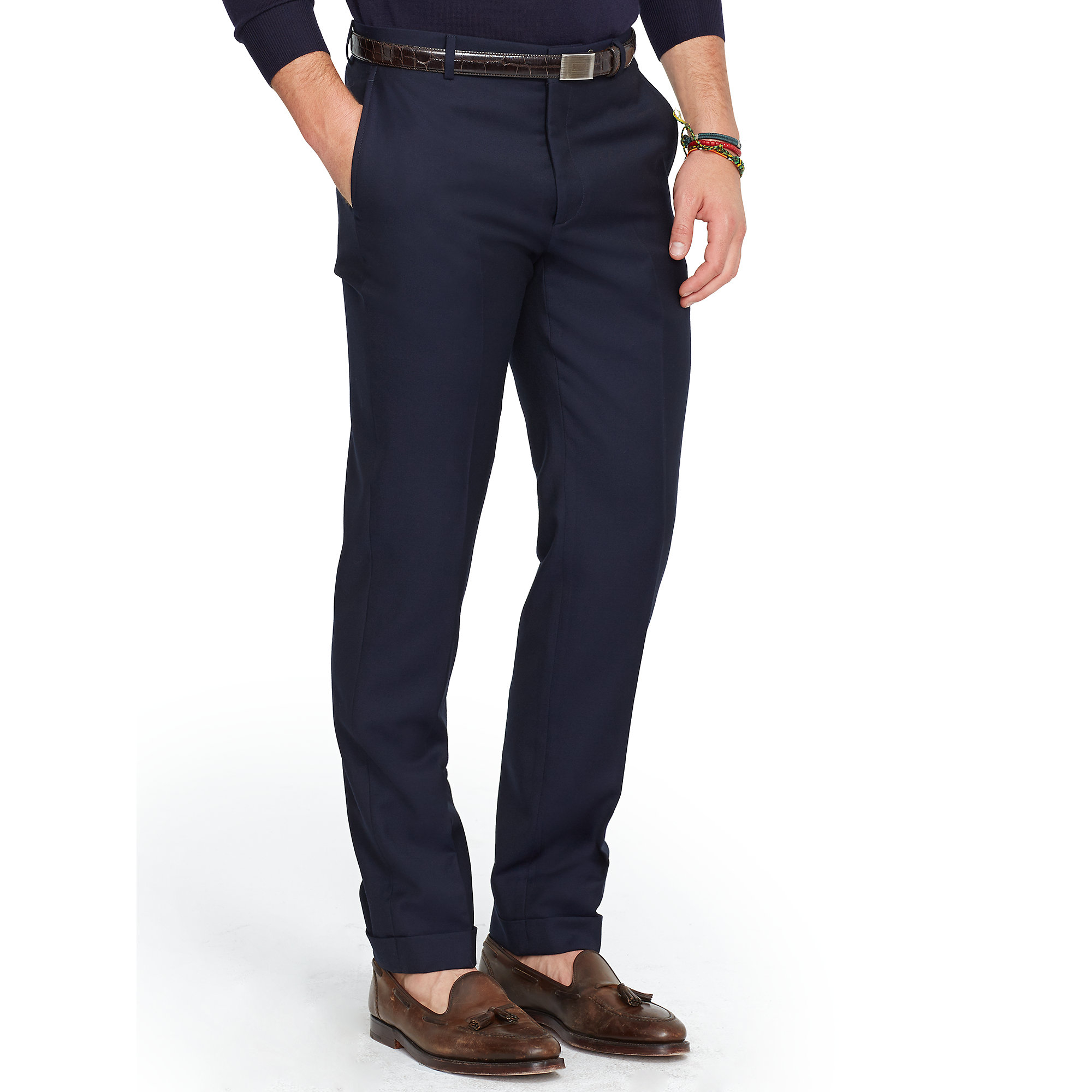 Polo ralph lauren Slim-fit Wool Twill Trouser in Blue for Men | Lyst