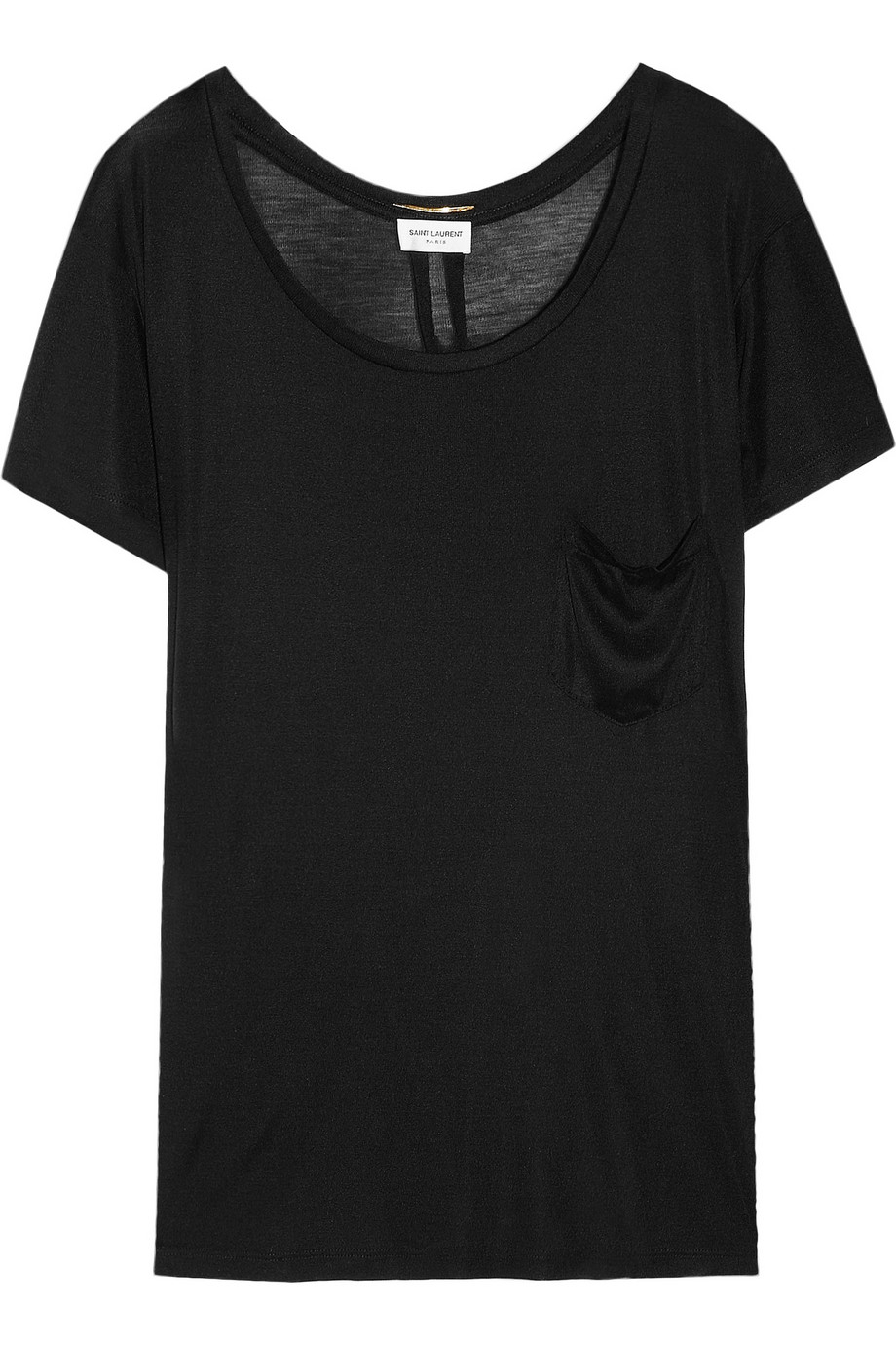black silk tee
