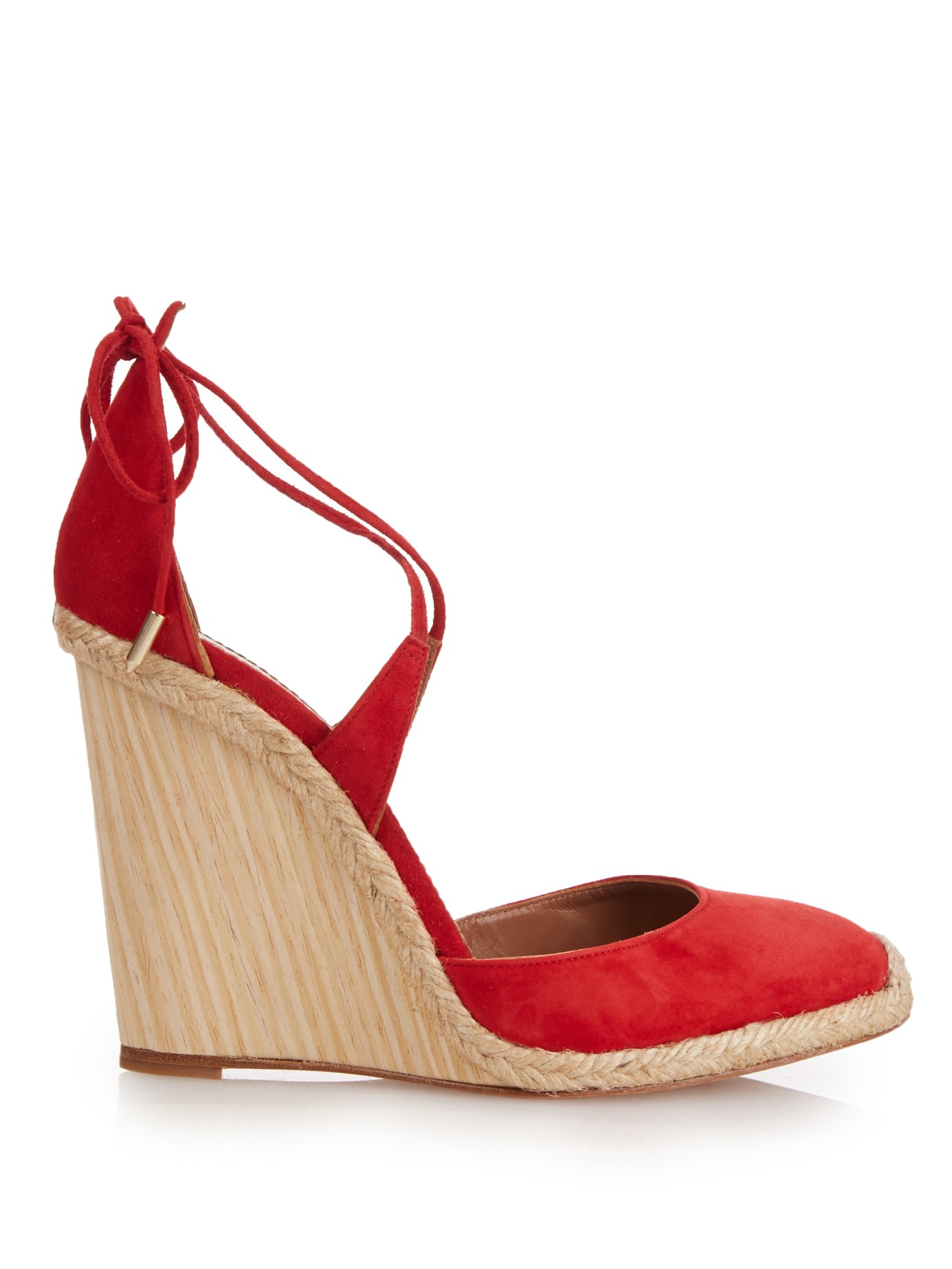 red wedge espadrilles