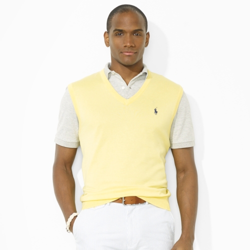 Polo Ralph Lauren Vneck Sweater Vest in Yellow for Men | Lyst