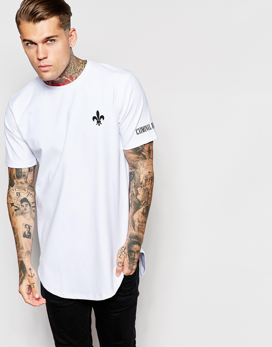 Criminal Damage Neoprene T-shirt With Arm Logo in White ...