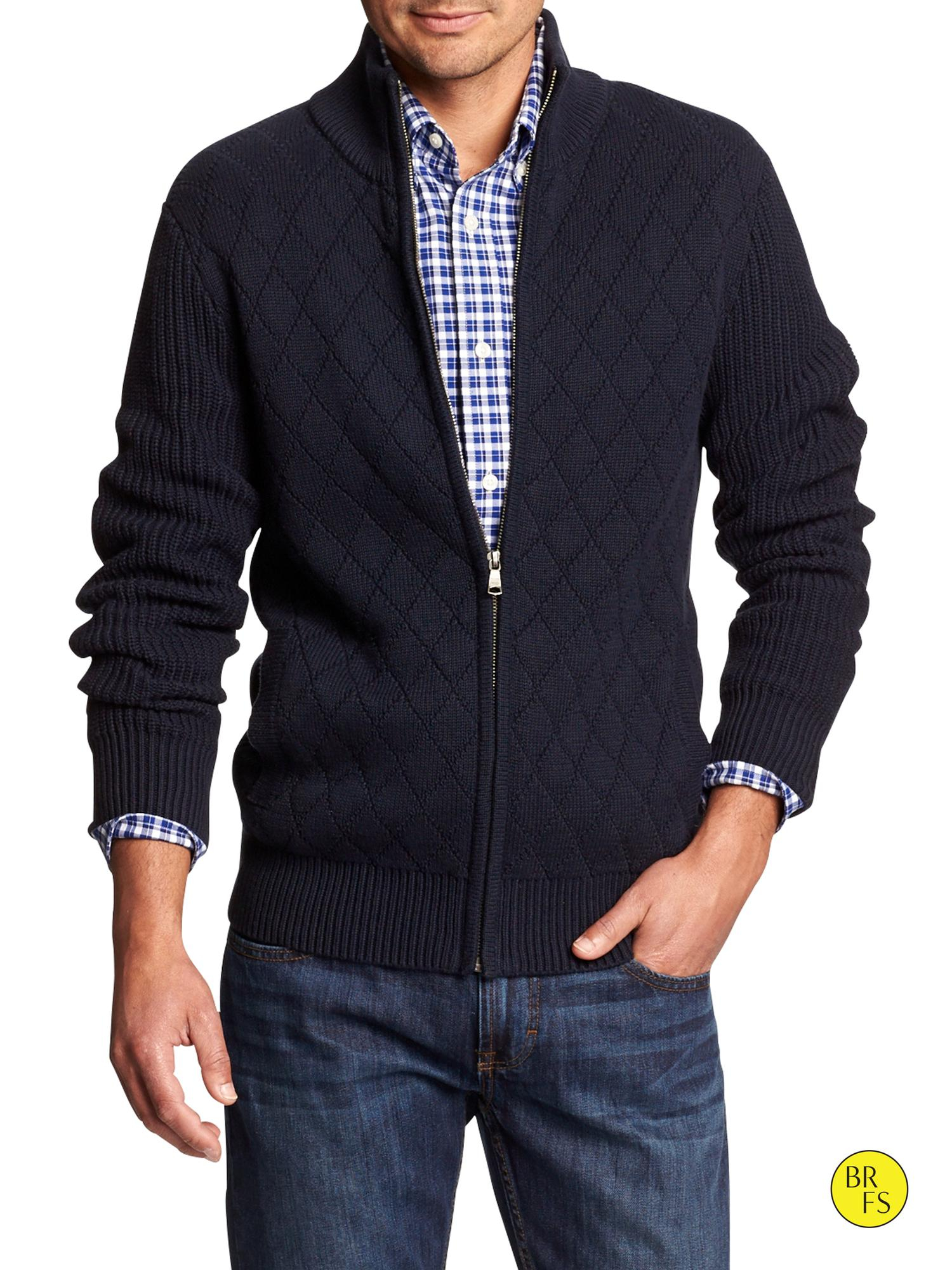 banana republic zipper sweater