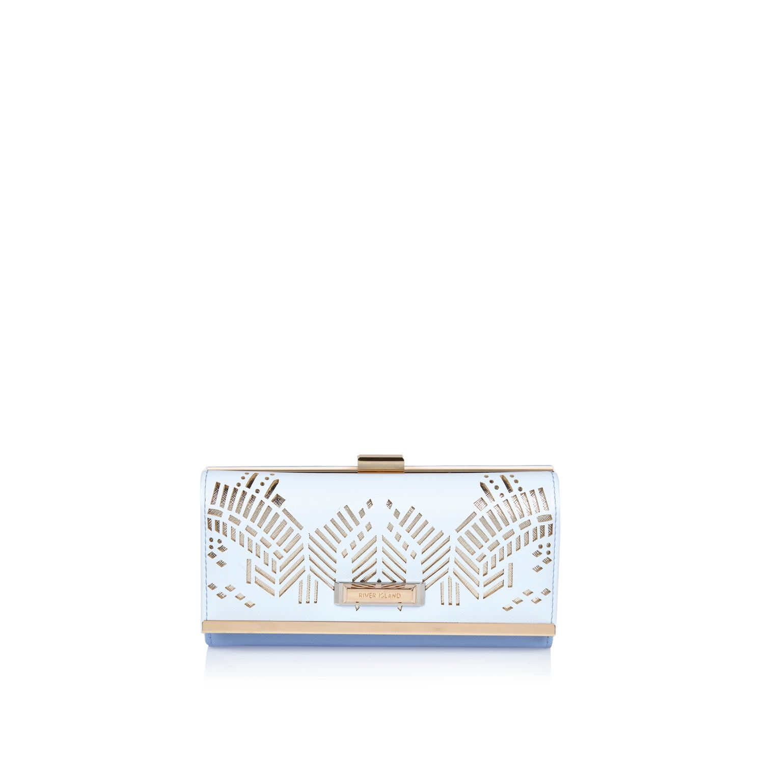 river island blue purse