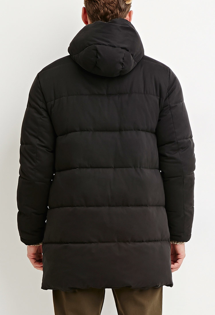 longline mens puffer coat