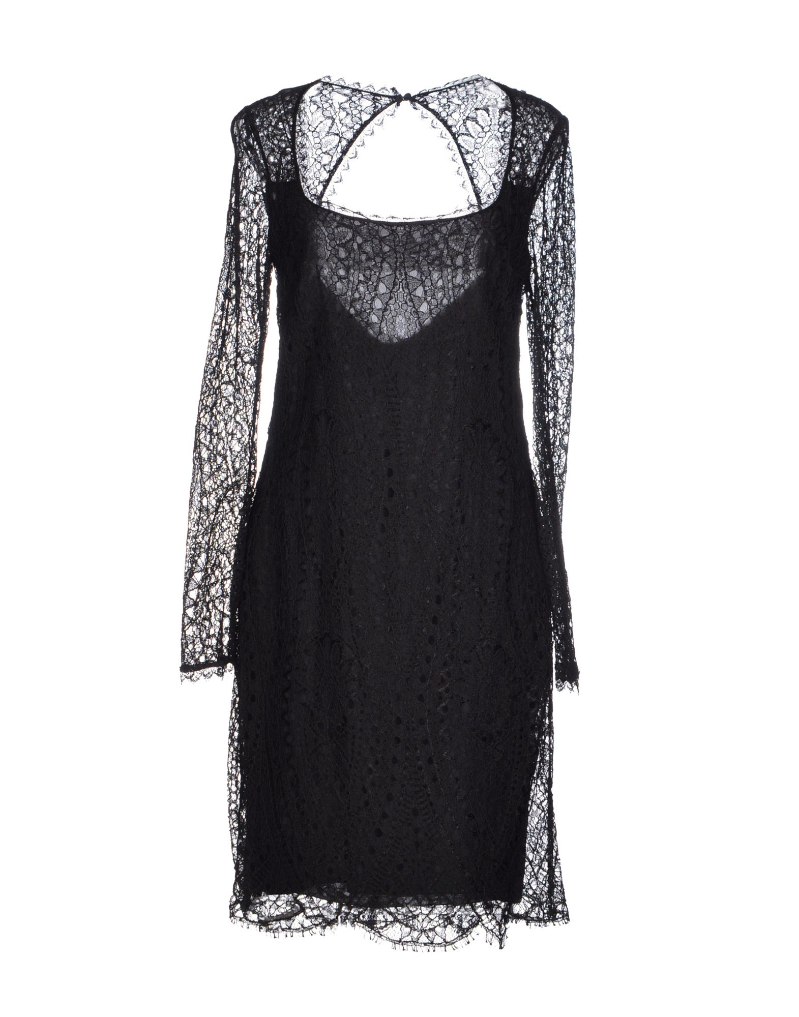 Lyst - Emilio Pucci Long Sleeve Lace Dress in Black
