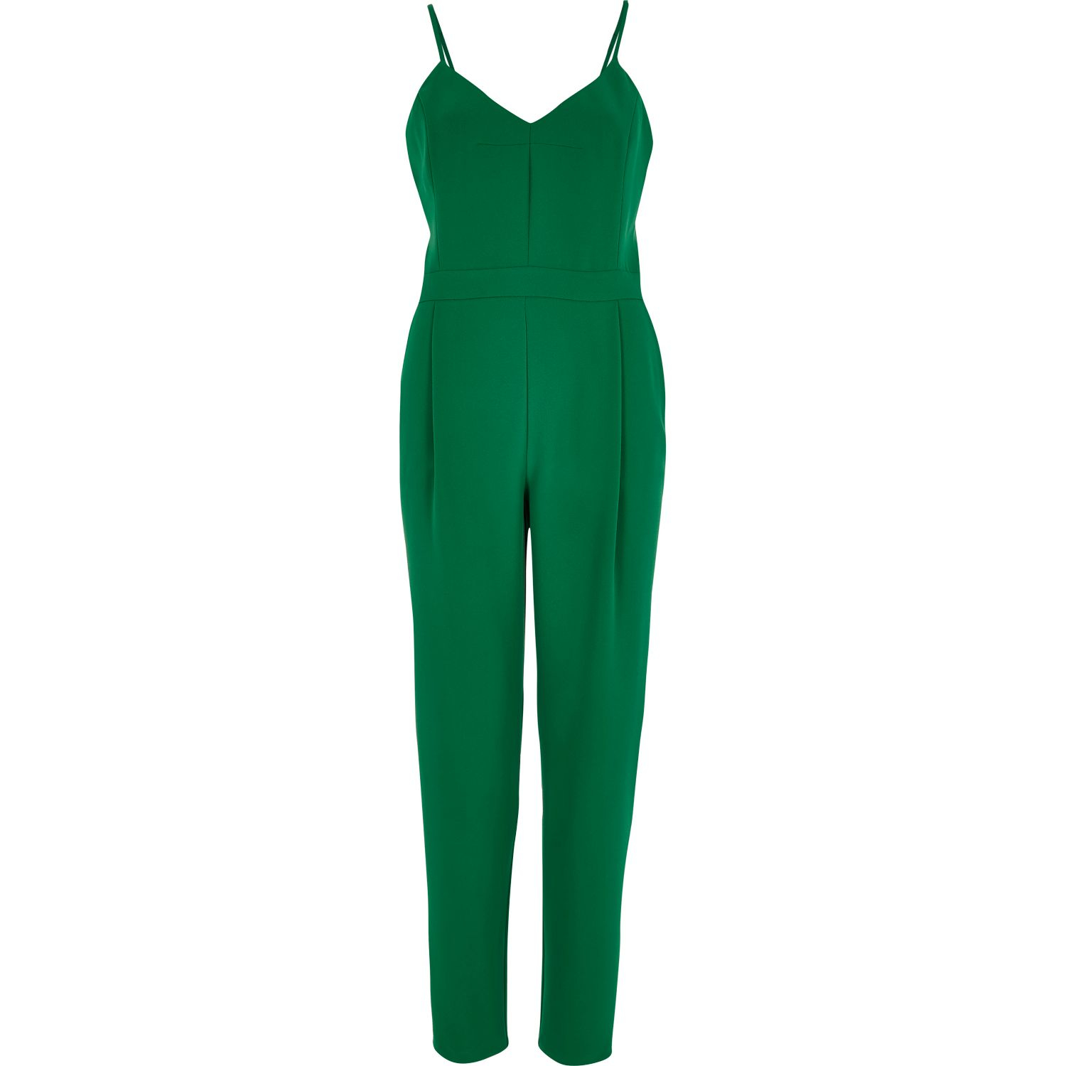 Lyst - River Island Green Tapered Jumpsuit in Green