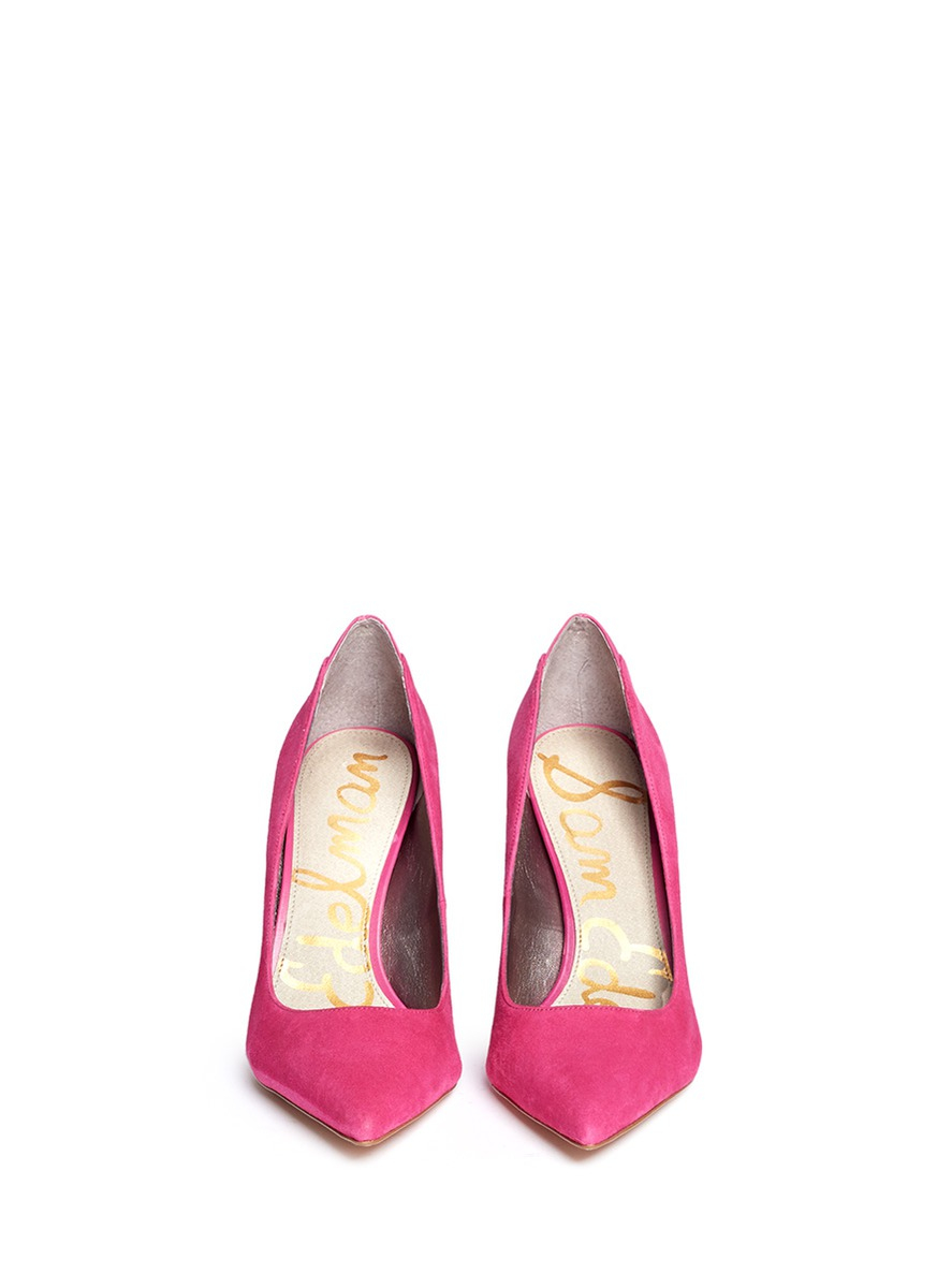 sam edelman pink suede pumps