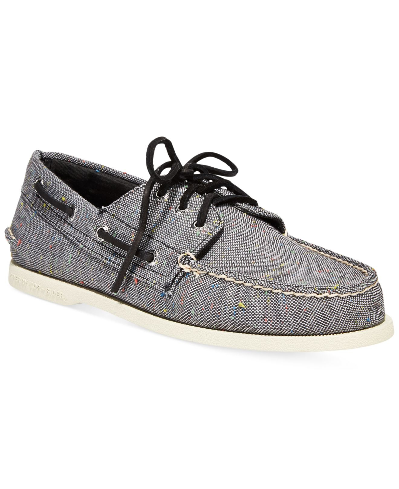 Sperry top-sider A/o 3-eye Fleck Canvas Boat Shoes in Gray ...