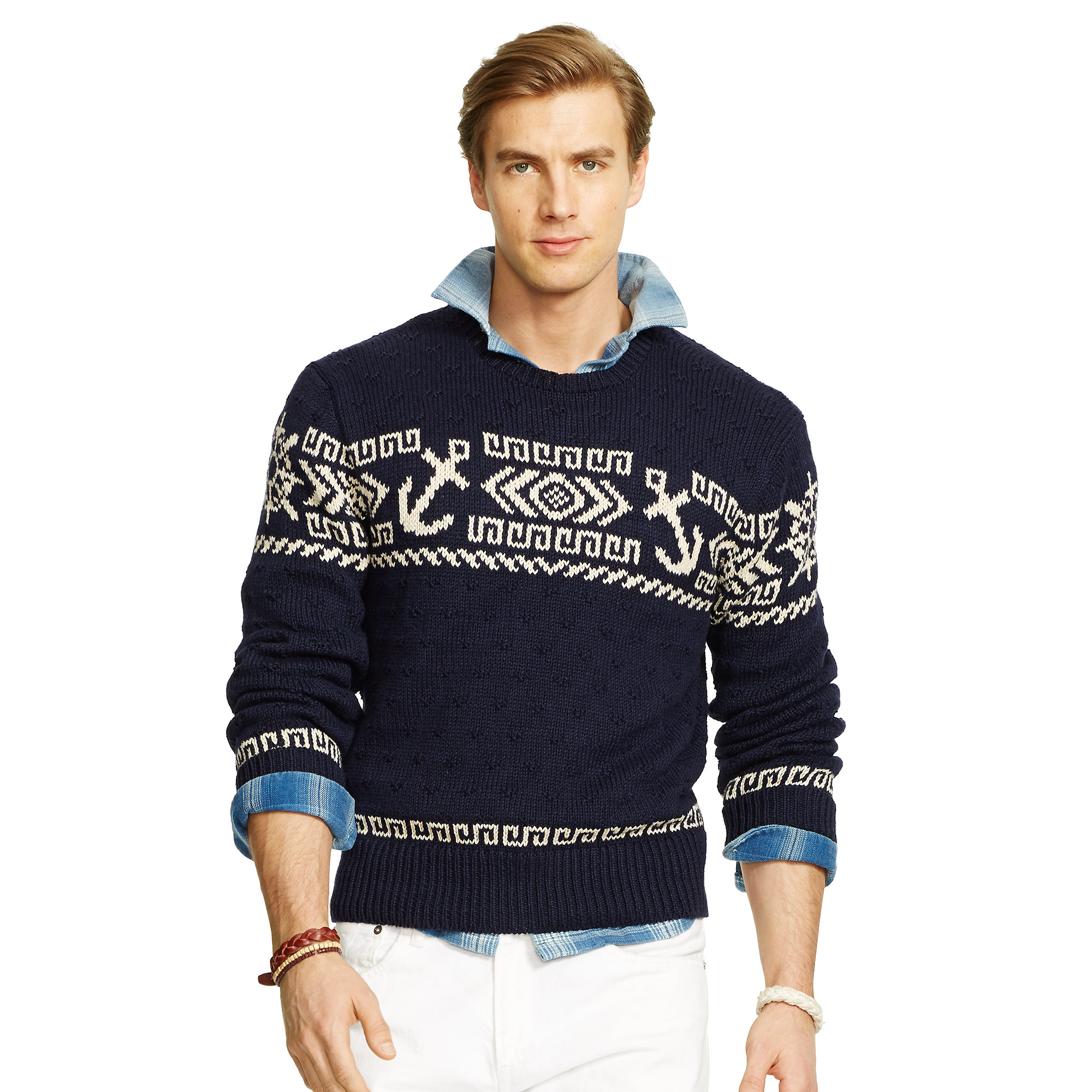 Polo Ralph Lauren Nautical Cotton-linen Sweater in Navy (Blue) for Men -  Lyst