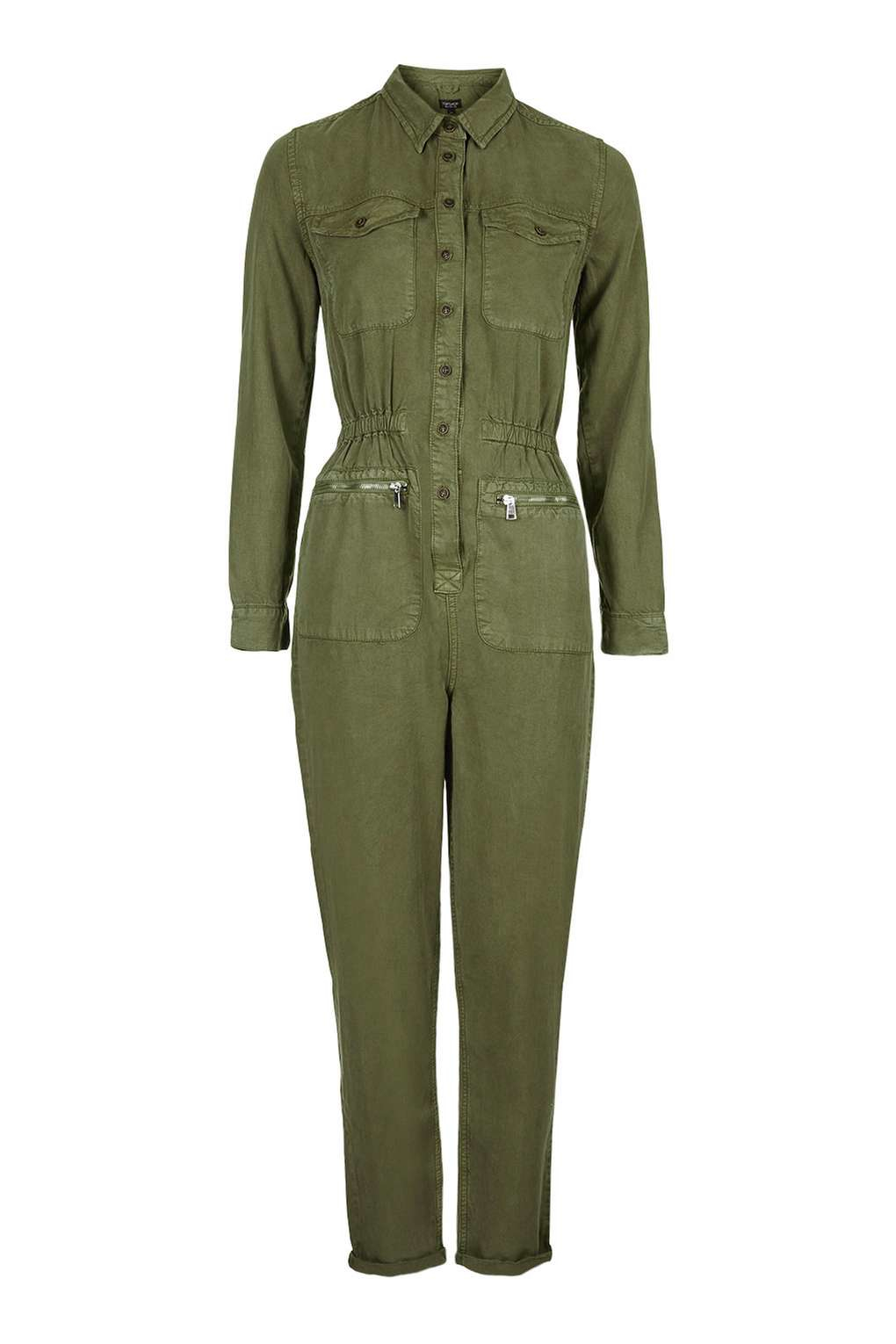 ladies khaki boiler suit
