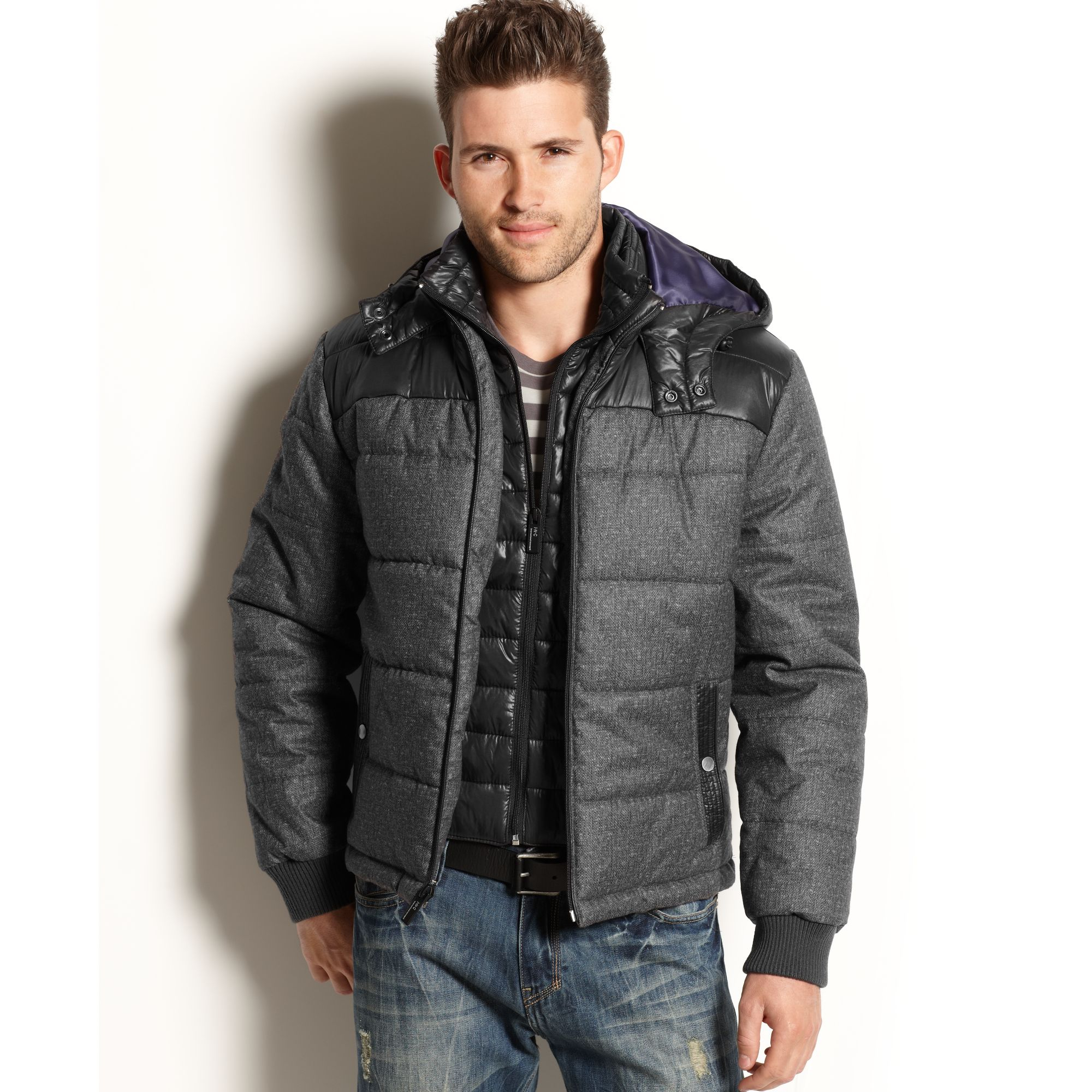 Lyst - Inc International Concepts Vincent Puffer Jacket in Gray for Men