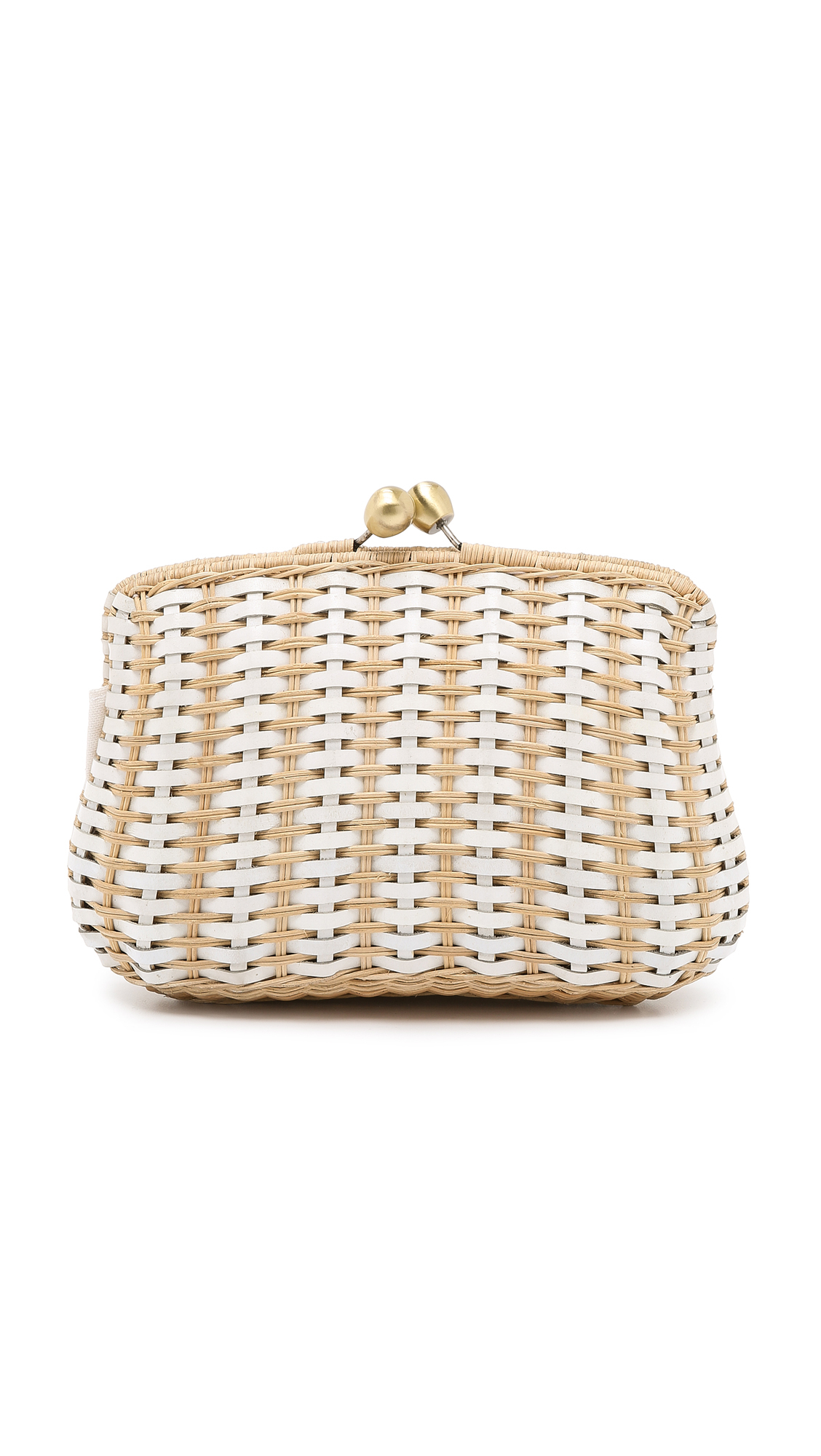 Serpui Blair Wicker Clutch White Lyst Canada