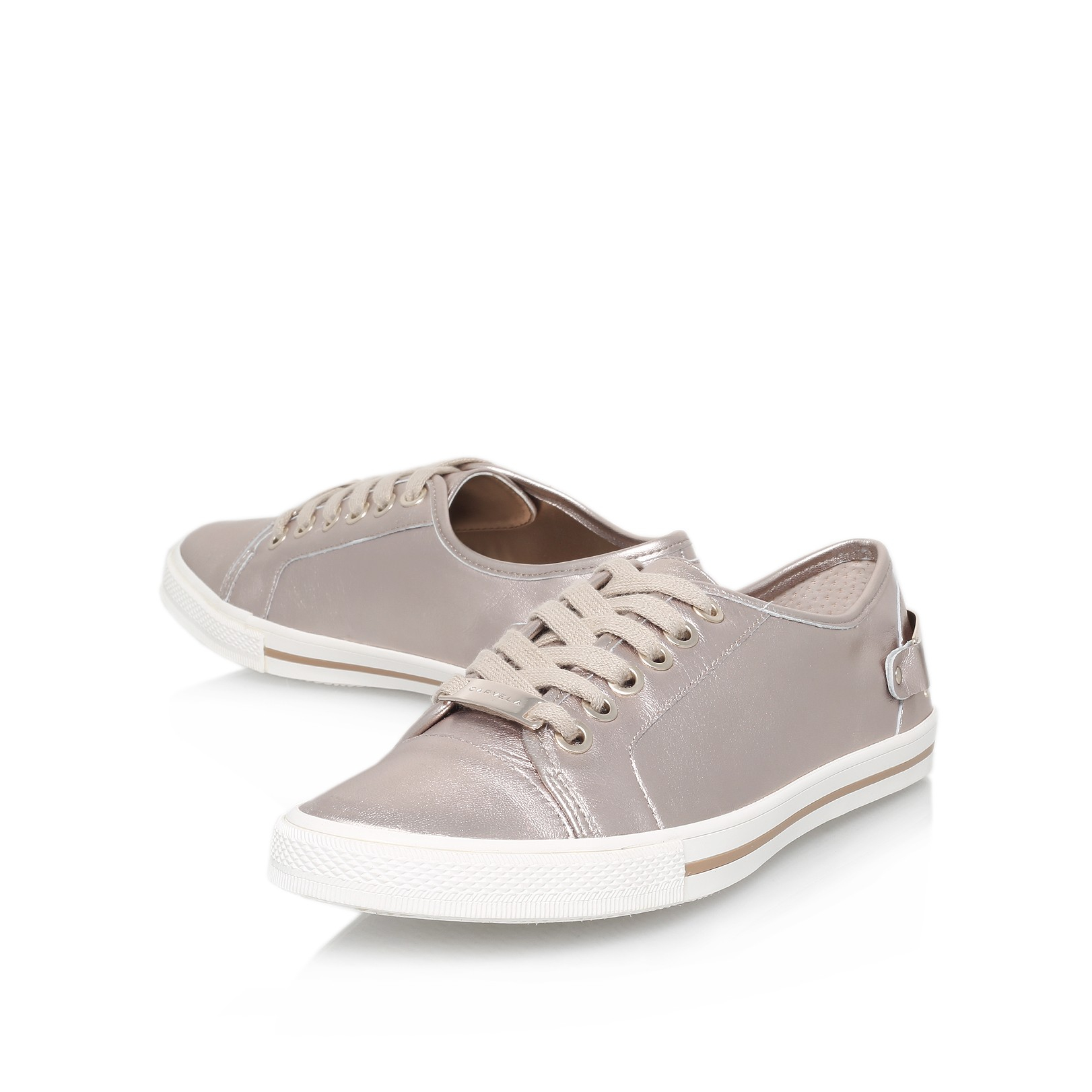 kurt geiger silver trainers