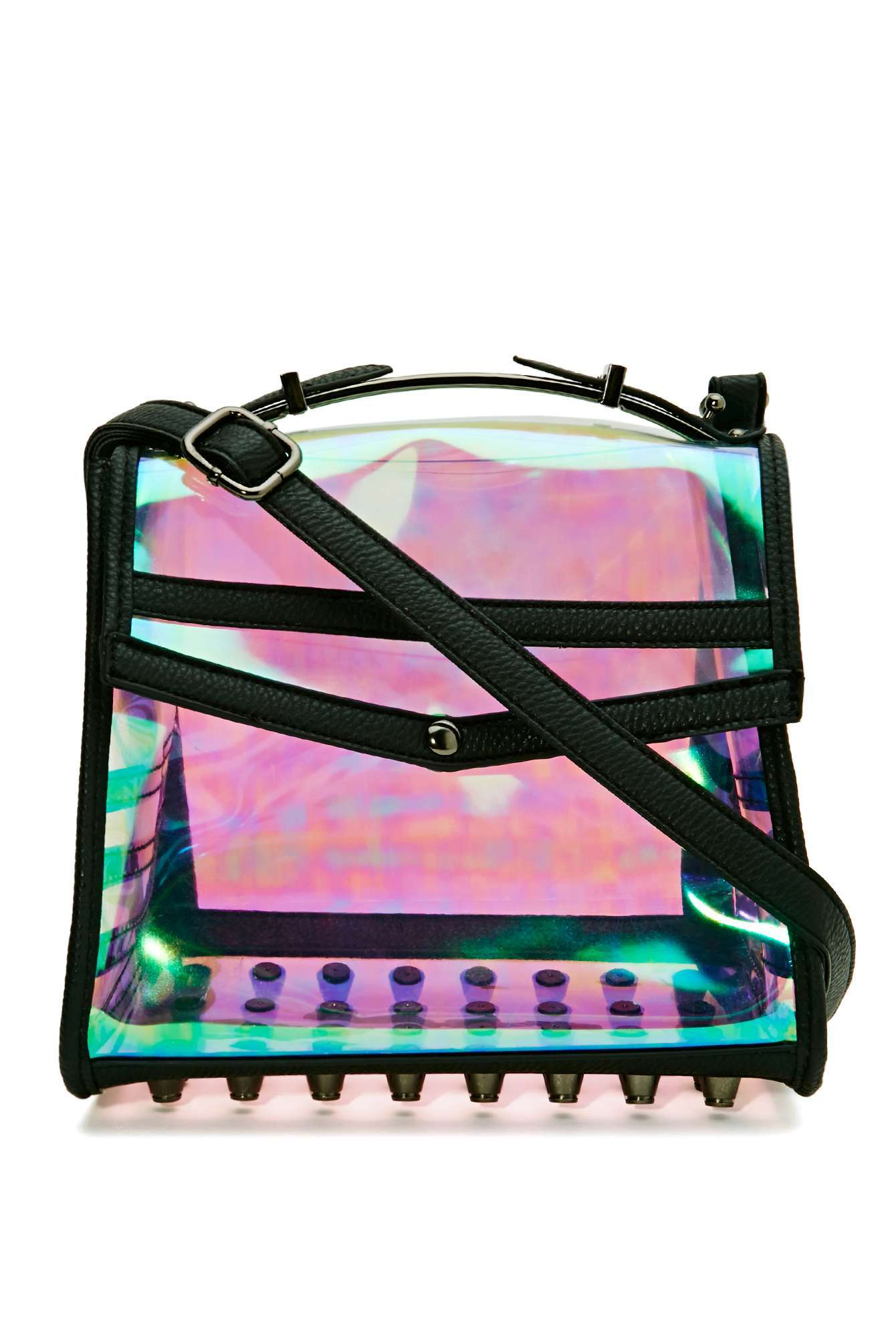 Nasty Gal Blue Holo At Me Bag