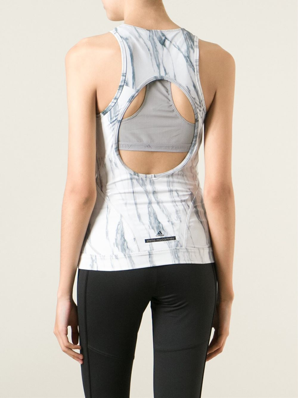 Adidas by stella mccartney 'Run' Tank Top in Gray (grey) | Lyst