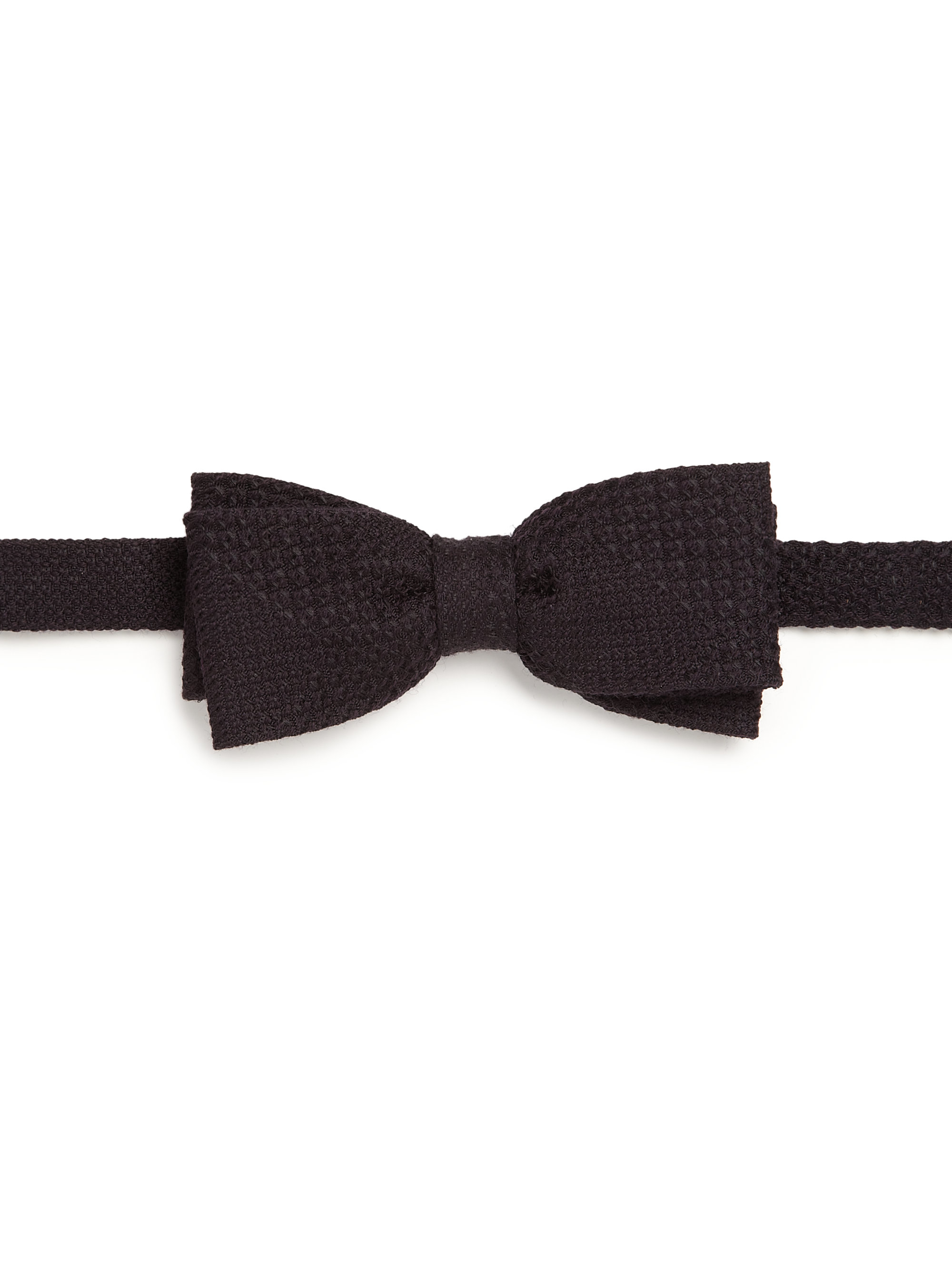 Burberry Textured Wool & Silk Bow Tie in Dark Burgundy (Black) for Men ...