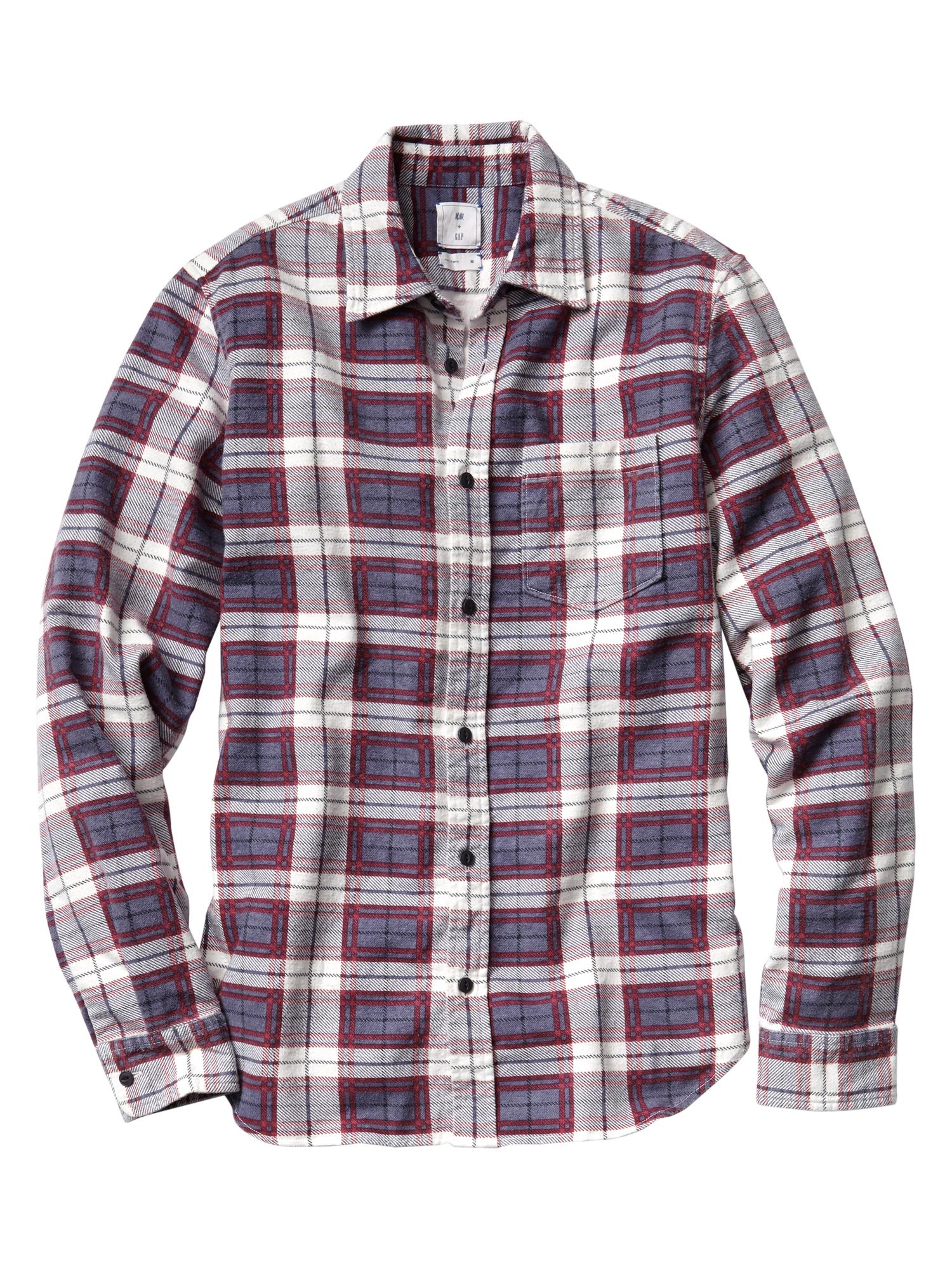 Gap + Gq M.Nii Flannel Shirt in Red for Men (PRINTED PLAID RIVER BL) | Lyst