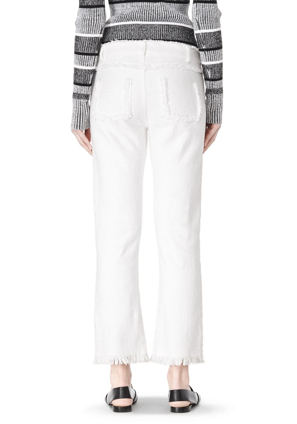 cut off white jeans