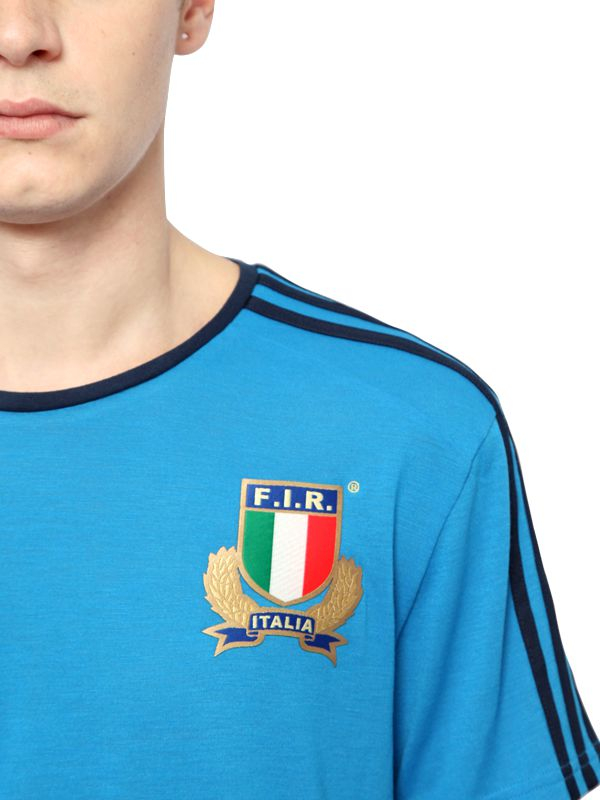 adidas Italy Rugby Team Techno Jersey T-shirt in Turquoise (Blue) for ...