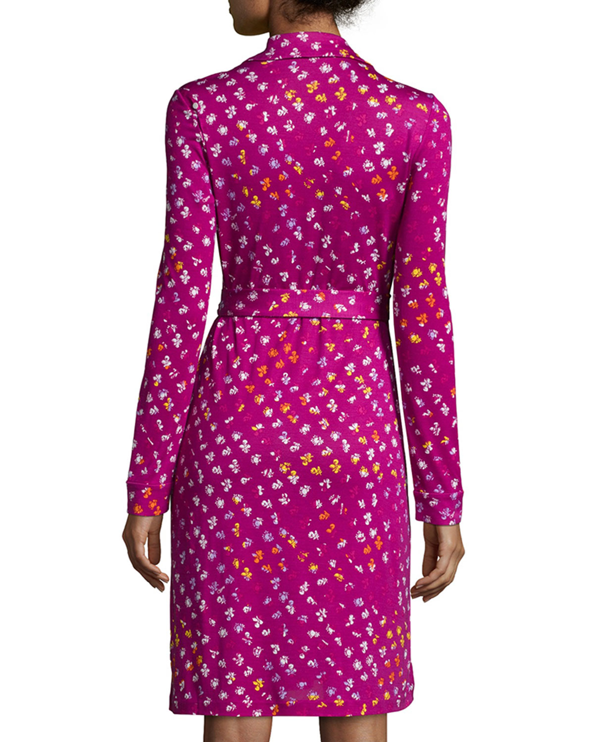 Sleeved Wrap Polka Dotted Dress - SaturdayClub