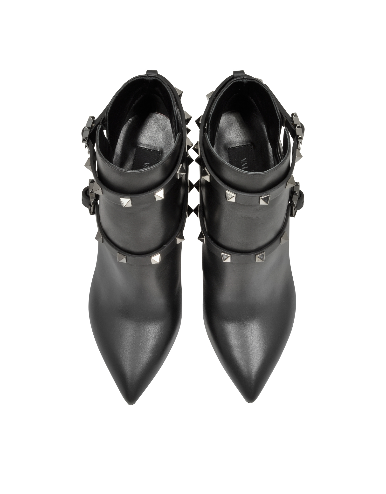 valentino black rockstud ankle boots