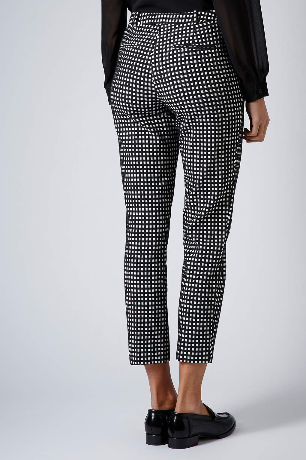 gingham cigarette trousers