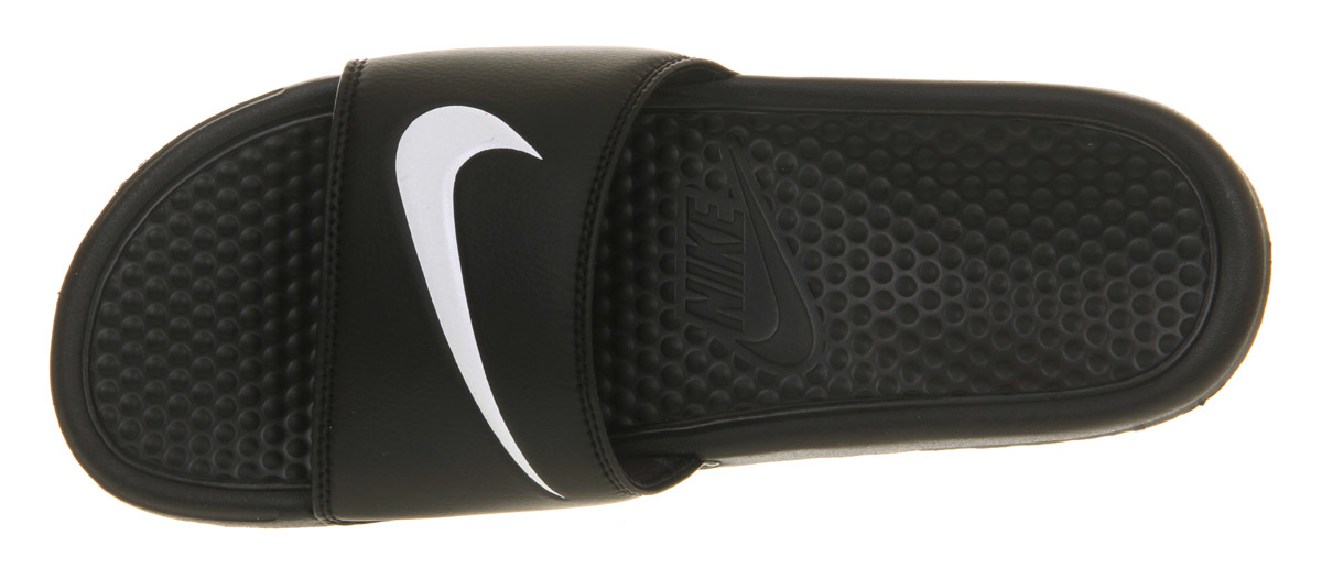Nike Benassi Swoosh Slide in Black for Men - Lyst