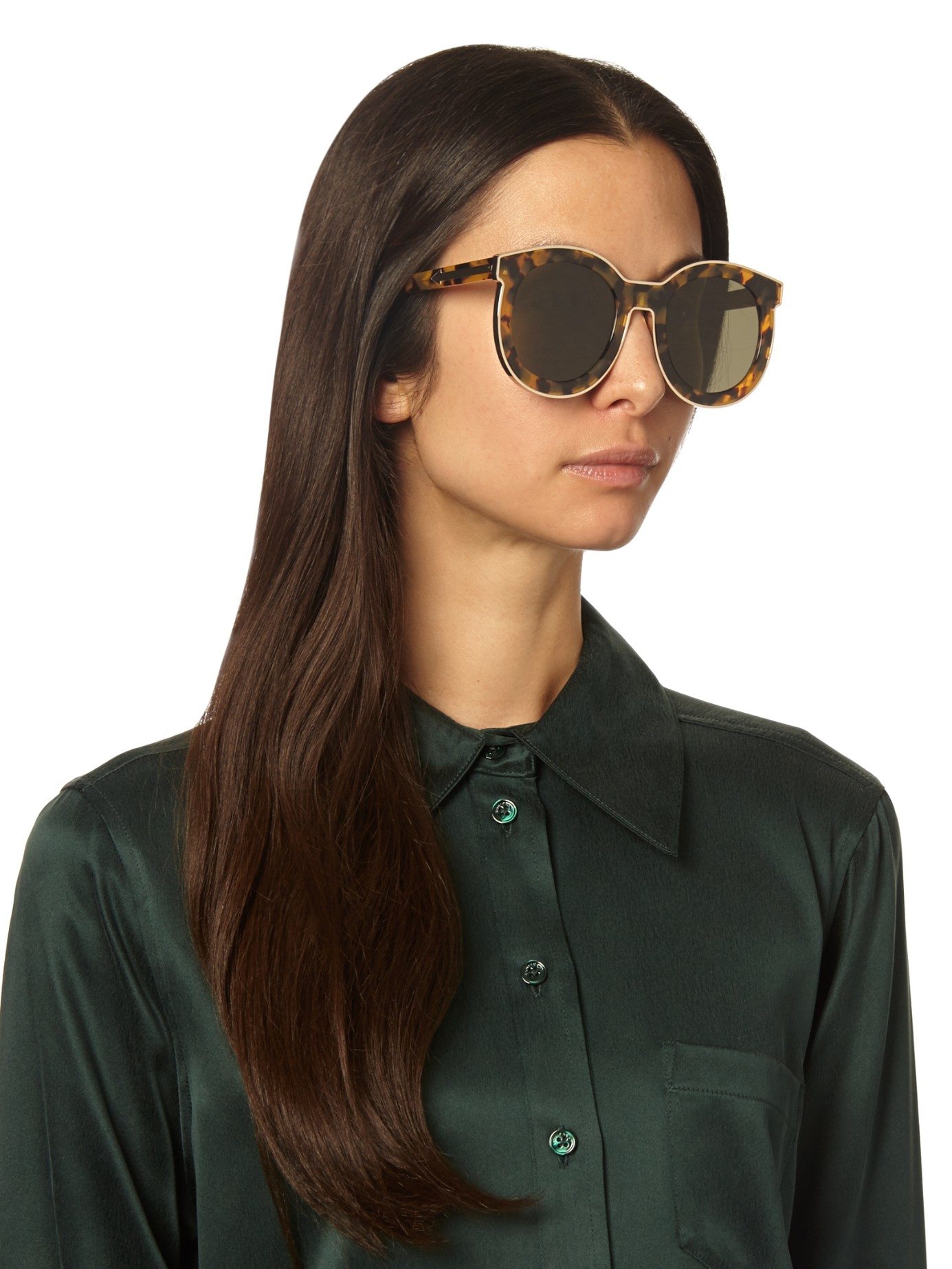 Karen Walker Spaceship 1601451 Tortoise Shell Sunglasses Women main image 3