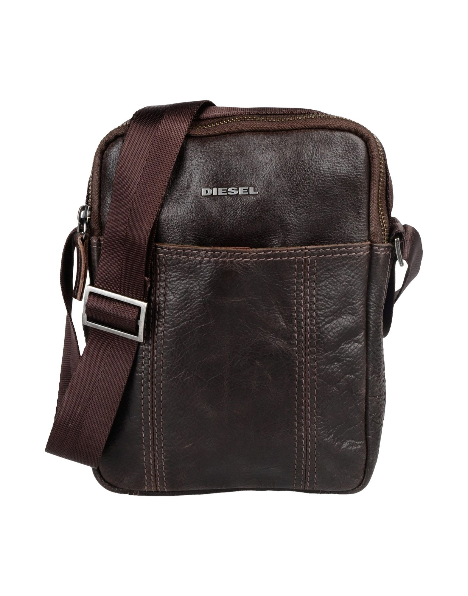 Diesel Medium Leather Bag in Brown for Men (Dark brown) | Lyst