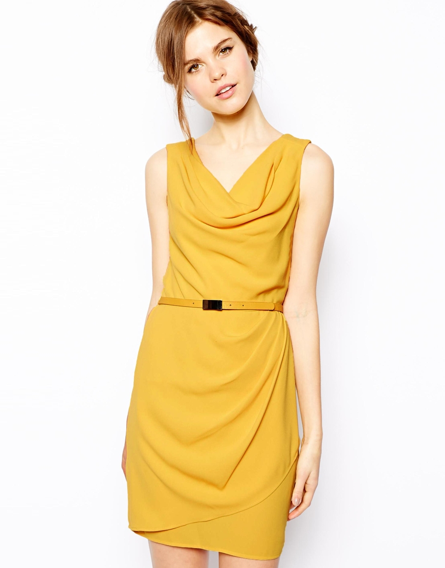 oasis mustard dress