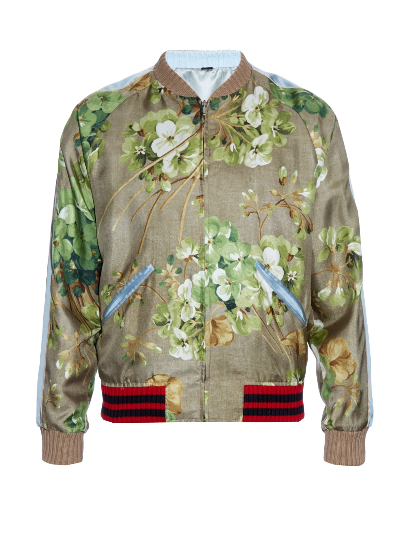 Gucci Reversible Silk Bomber Jacket for Men | Lyst
