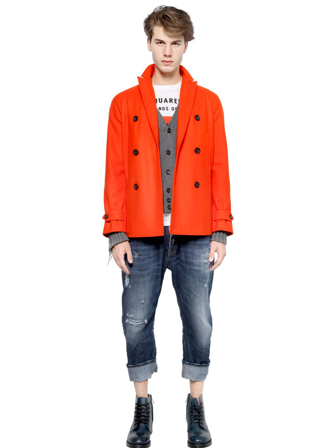 dsquared pullover orange