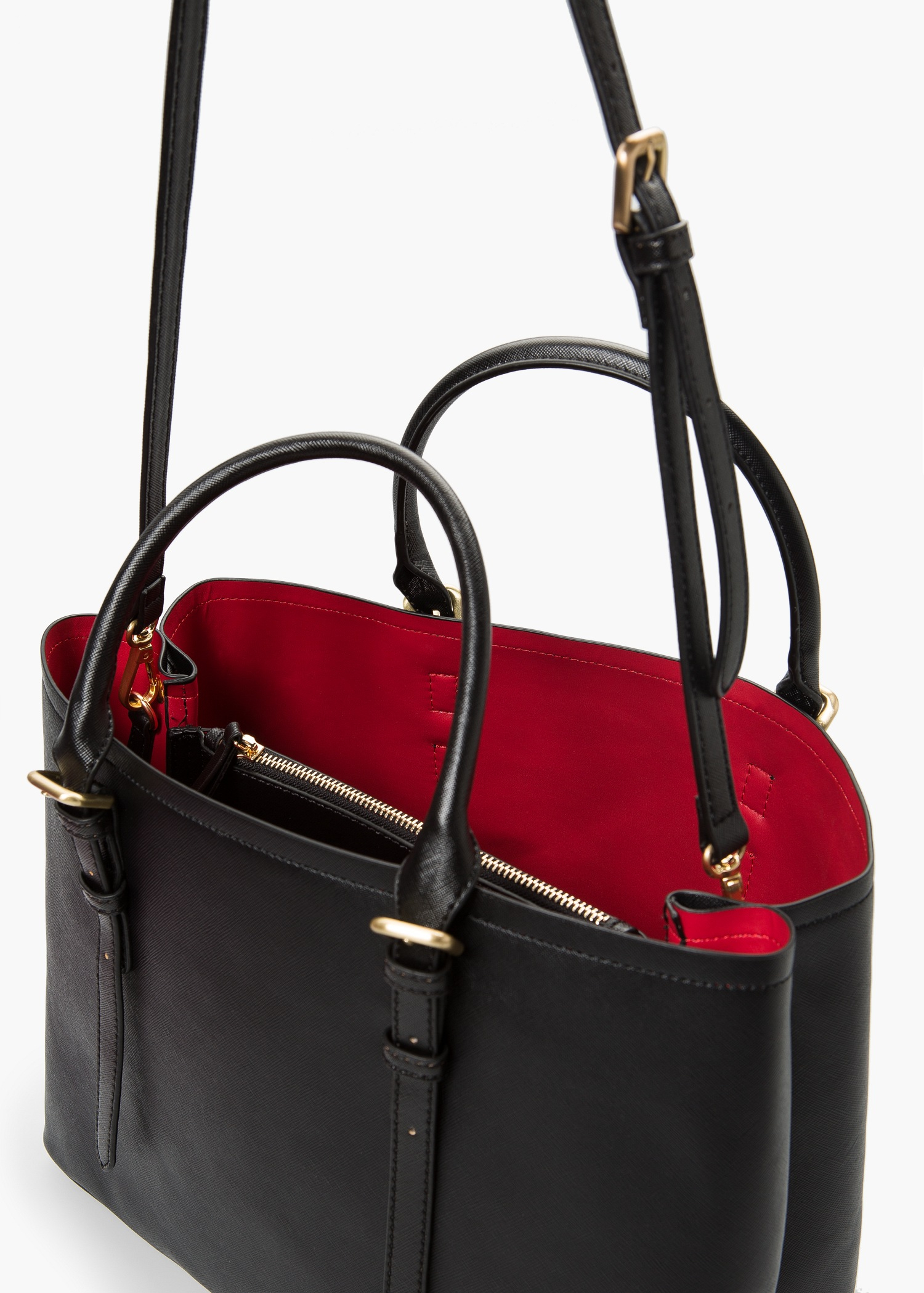 Lyst Mango Adjule Tote Bag In Black Gallery