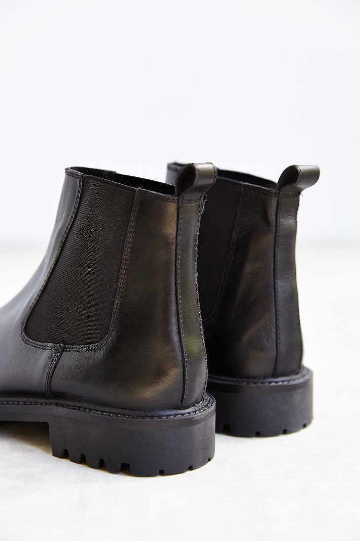 treaded chelsea boots