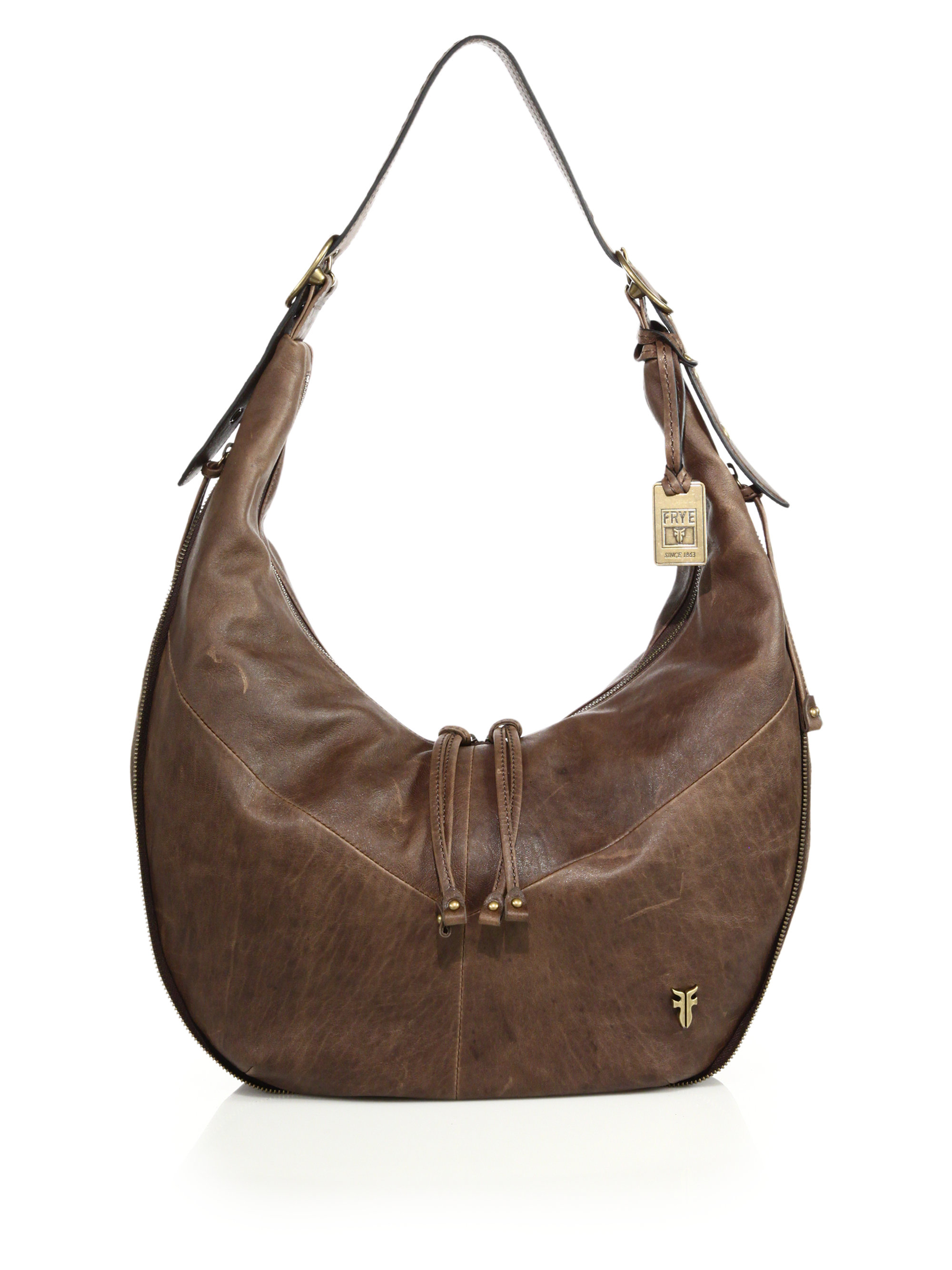 Frye Belle Bohemian Leather Hobo Bag in Brown | Lyst