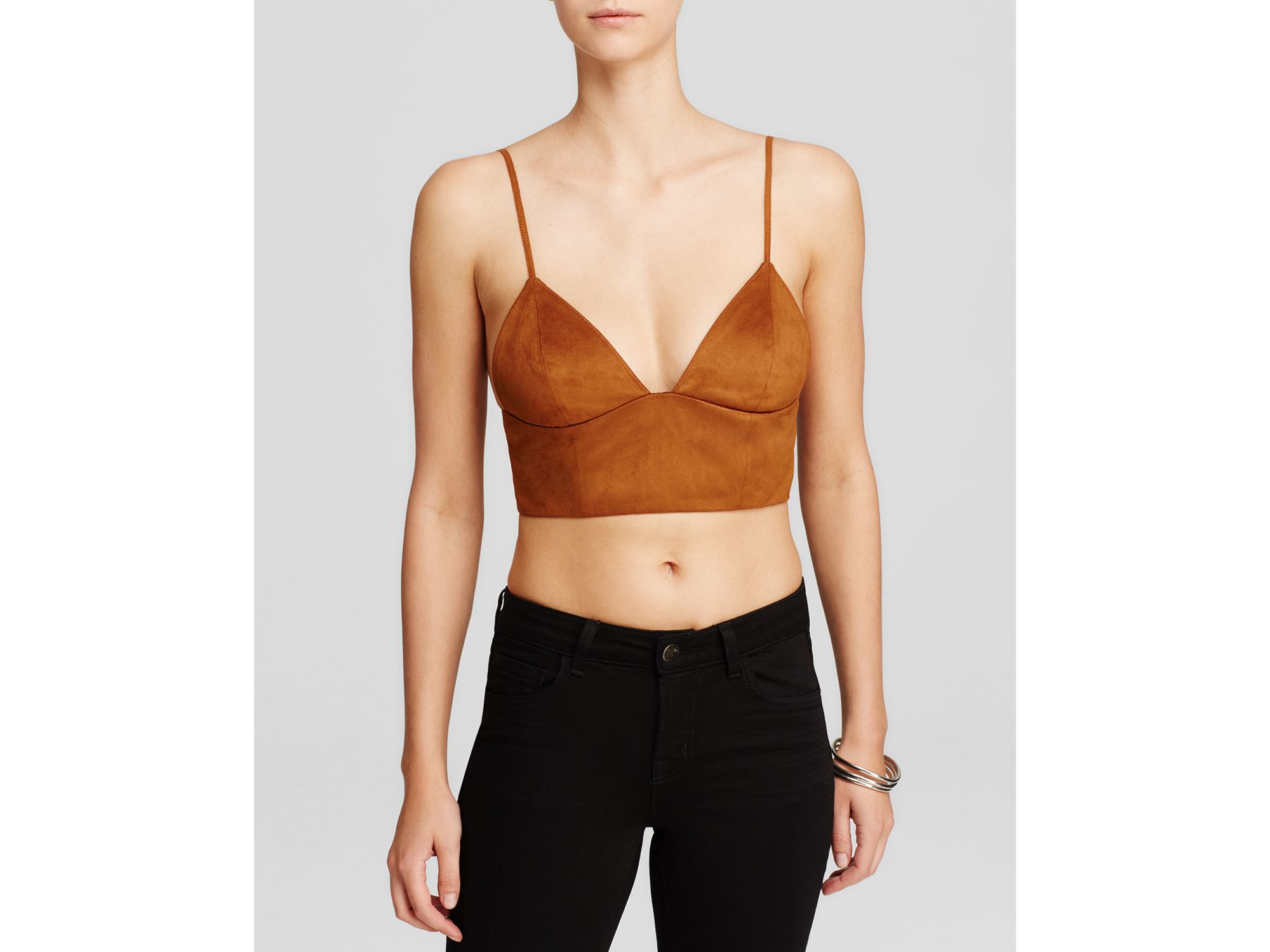 suede bralette