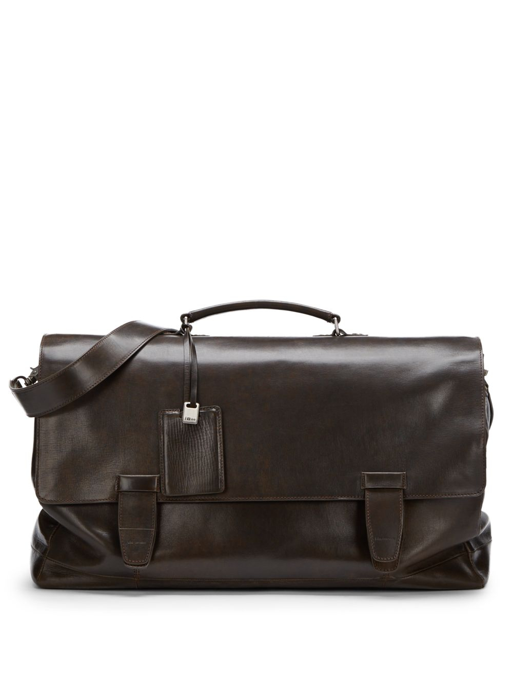 John varvatos Modern Leather Messenger Bag in Brown for Men | Lyst
