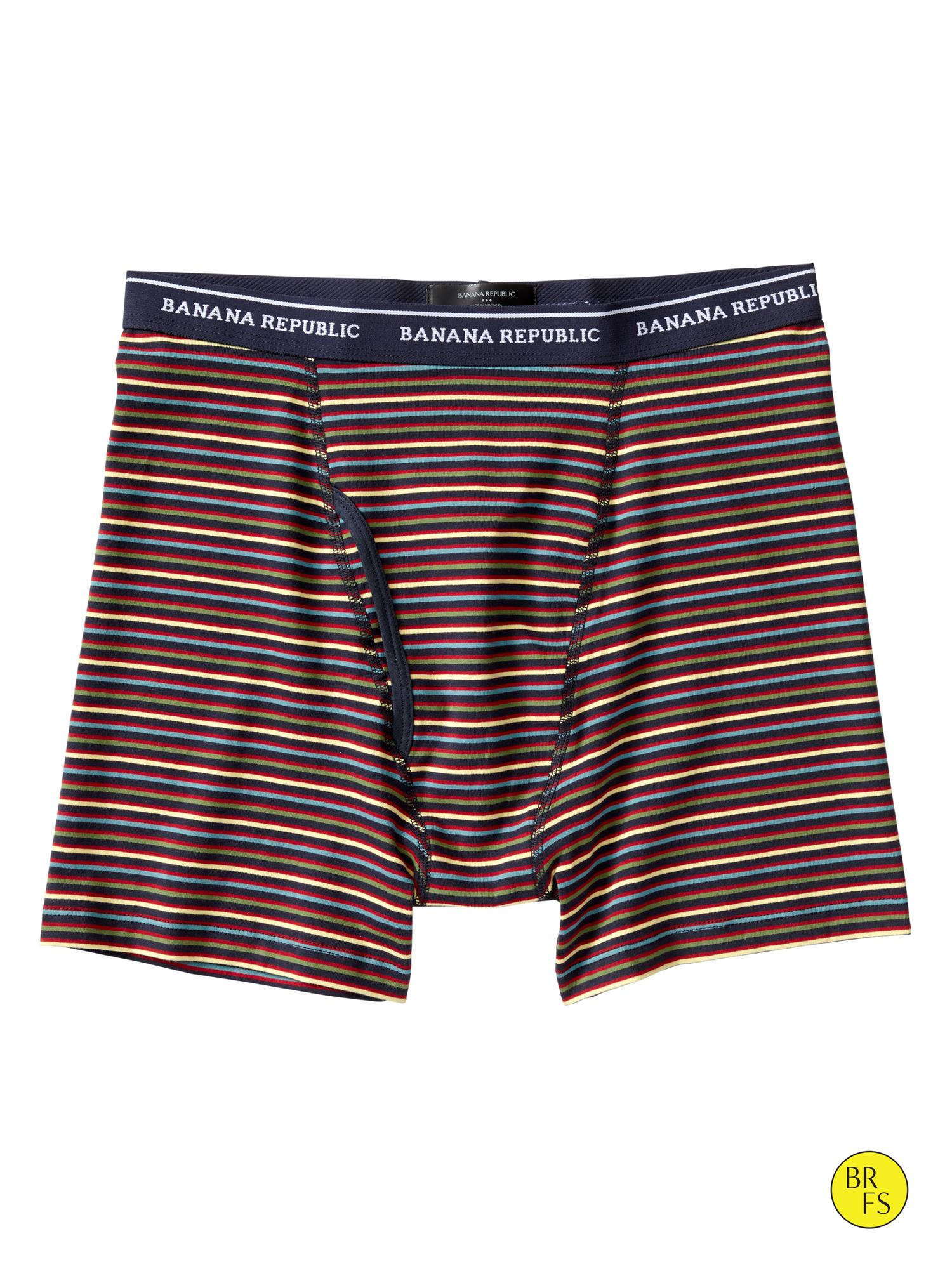 Banana republic Factory Color Stripe Boxer Brief Sled Red in Red for