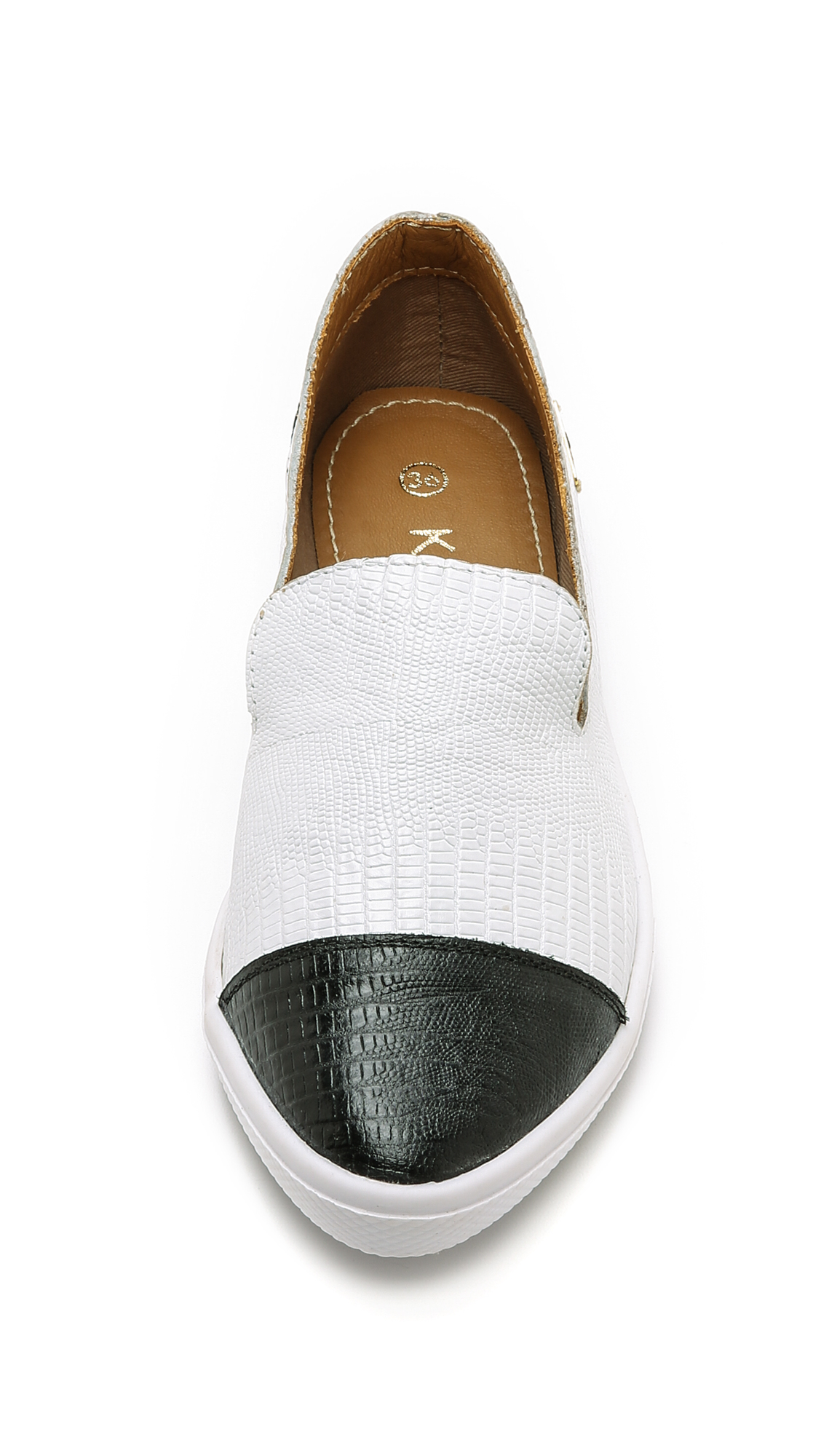 pointed toe slip ons