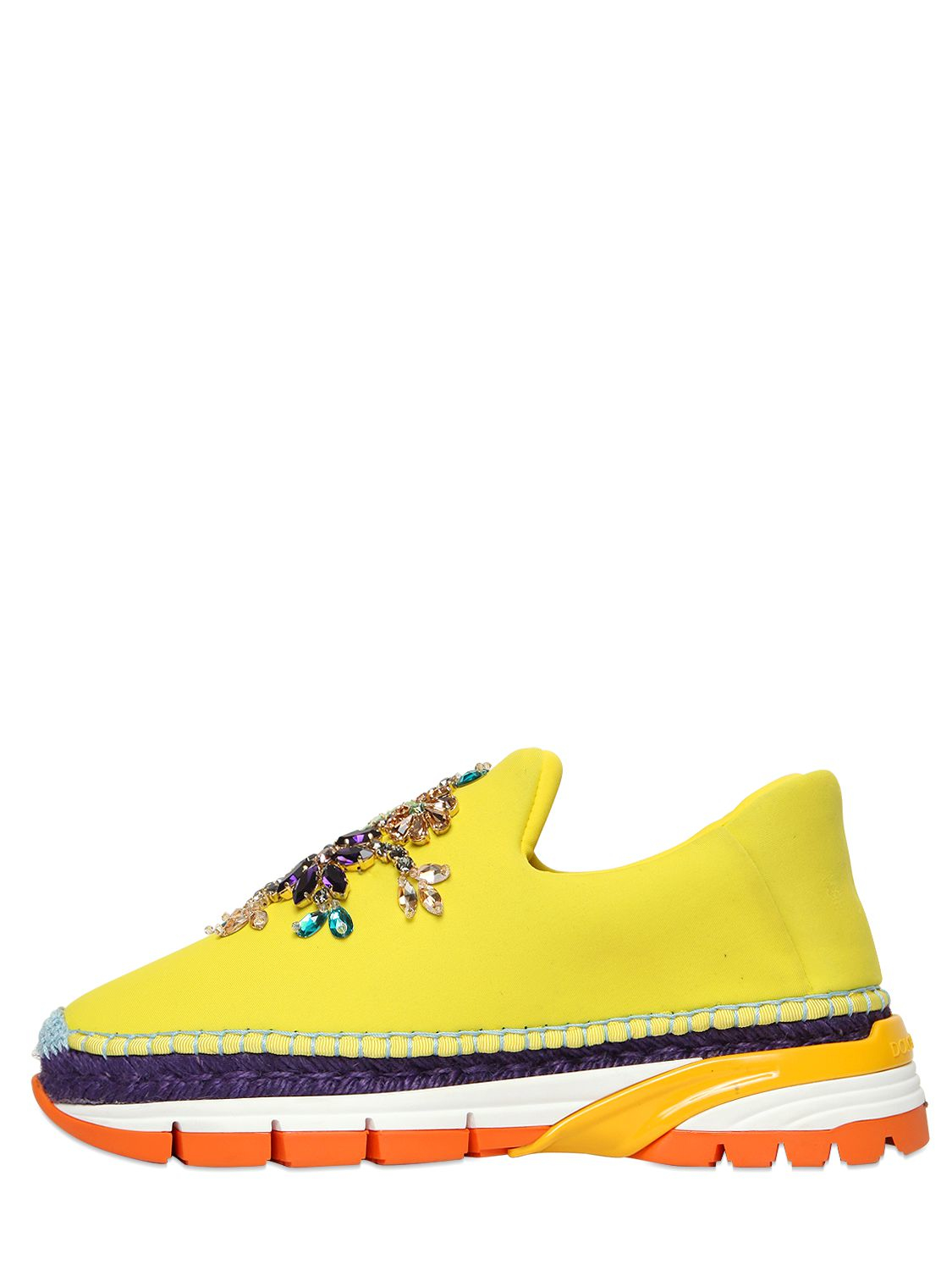 dolce and gabbana yellow and black sneakers