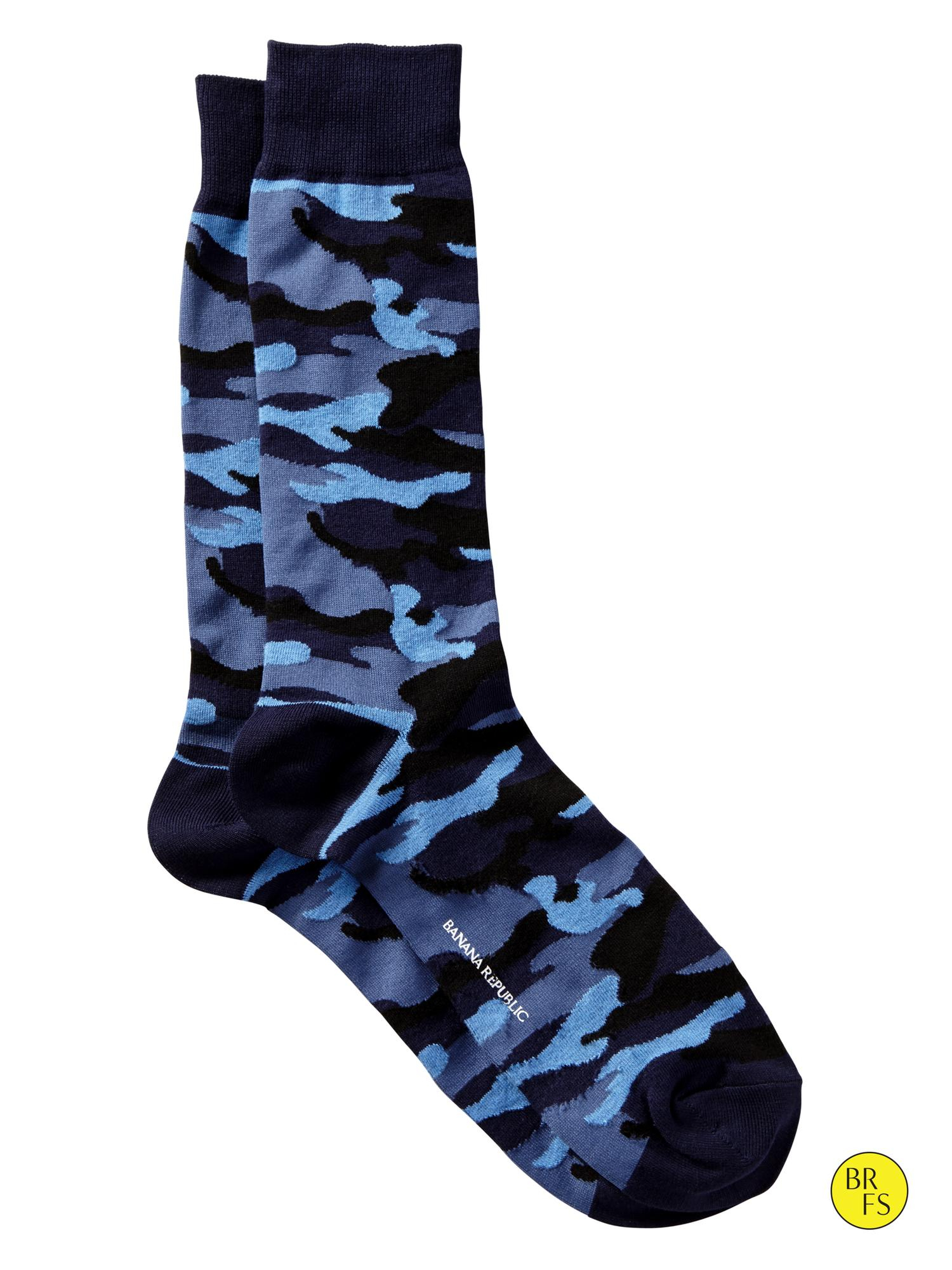 Banana republic Factory Camo Sock Navy Uniform in Blue for Men (Navy