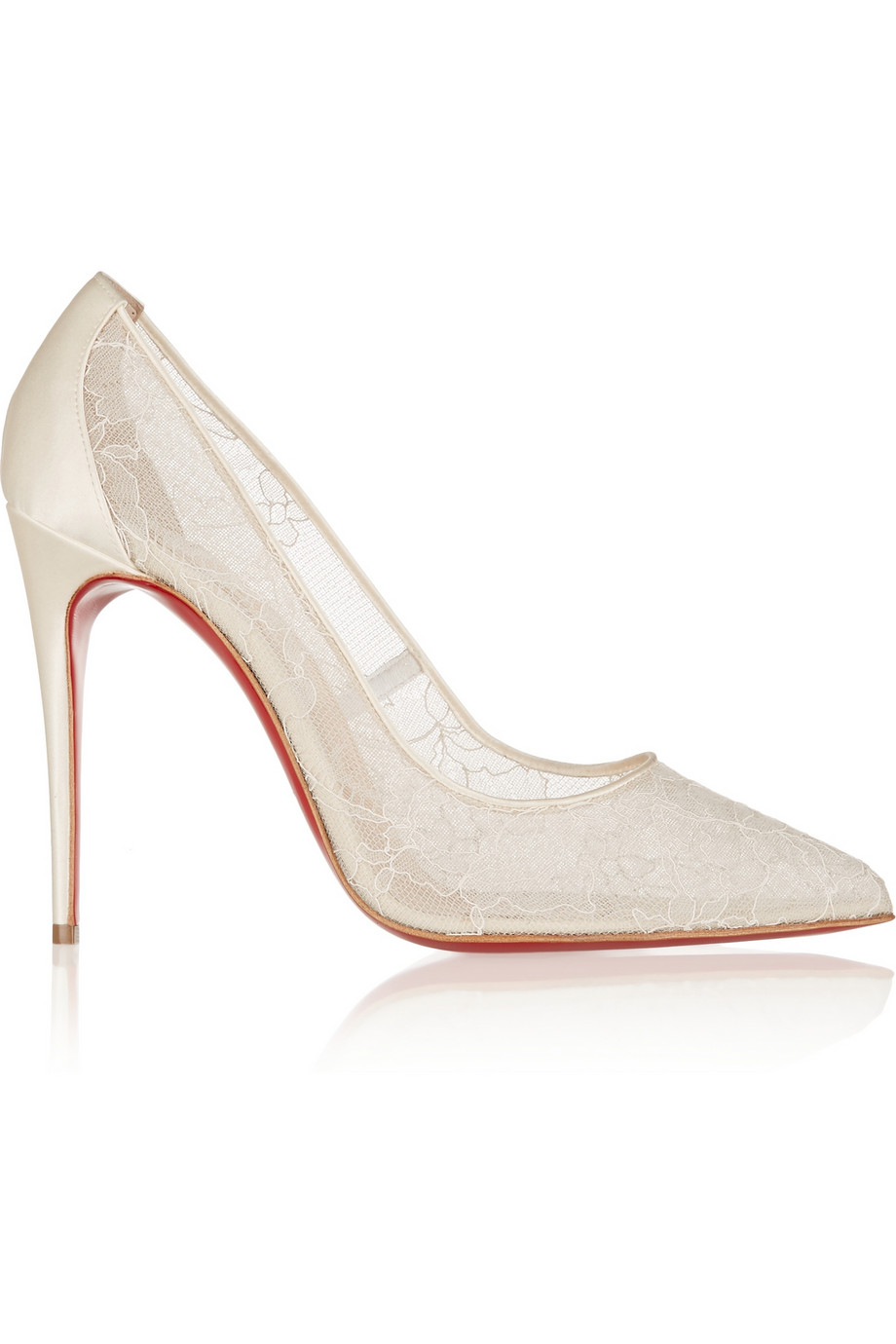 christian louboutin follies 100 lace and satin pumps christian louboutin follies 100 lace and satin pumps