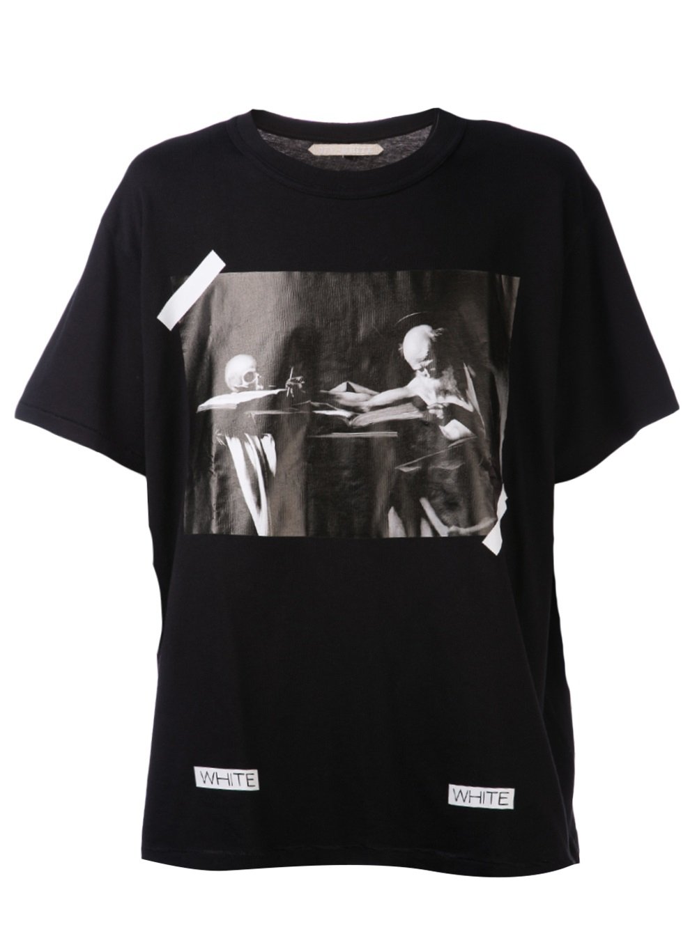 Off-White c/o Virgil Abloh Front Graphic T-Shirt in Black for Men - Lyst