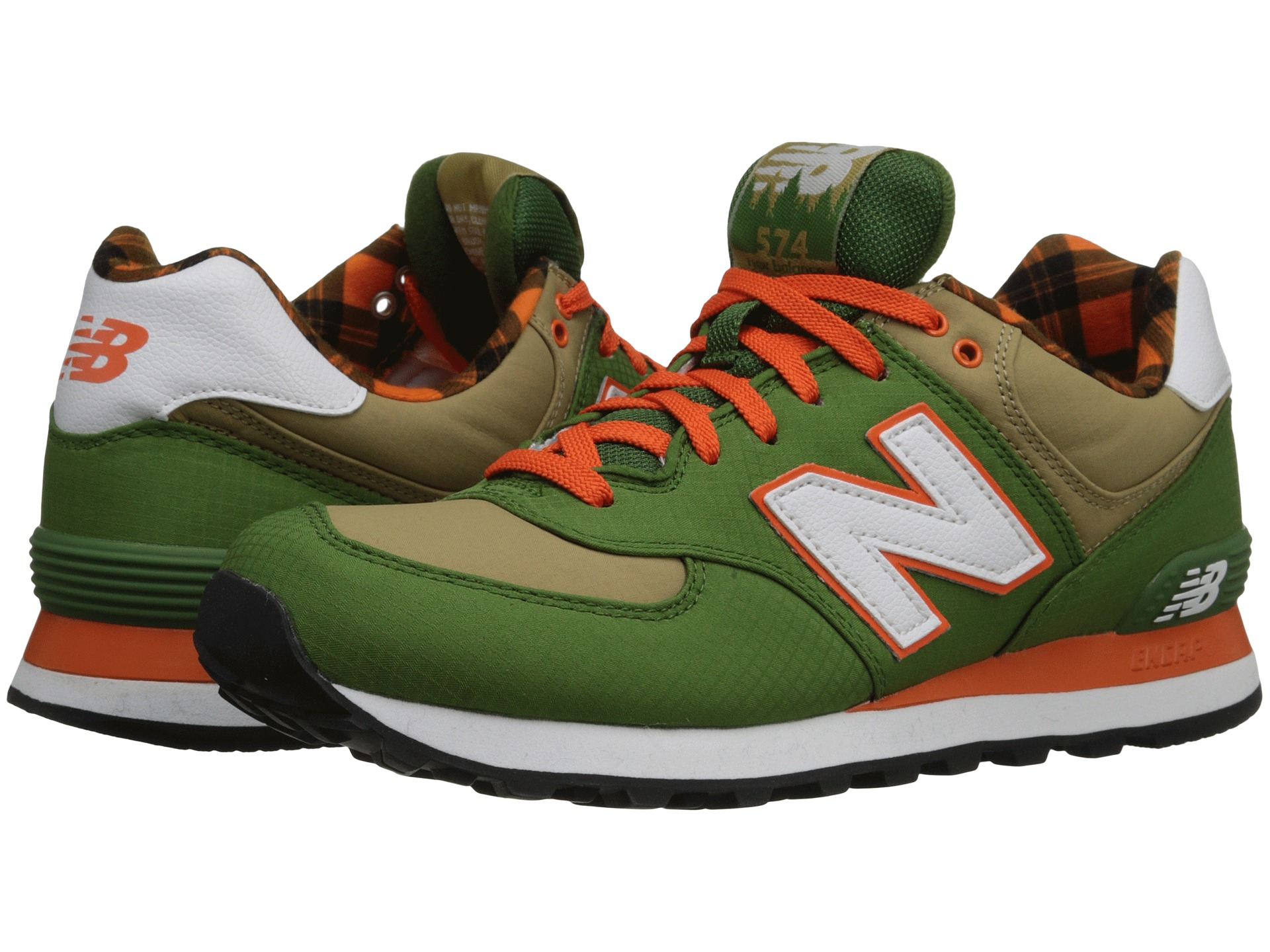 New Balance Ml574 - Camping Collection in Green/Orange (Green) | Lyst